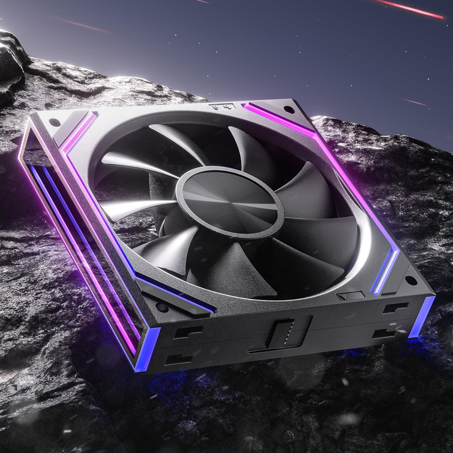 AsiaHorse DAWN RGB PC Lüfter 120MM Gehäuselüfter, ARGB Daisy Chain PC Lüfter [Infinity Mirror] [HDB] 71 CFM/1850 RPM/2.6MMH2O 4 Pin PWN & 5V 3Pin ARGB für Asus Aura ASRock GIGABYTE MSI