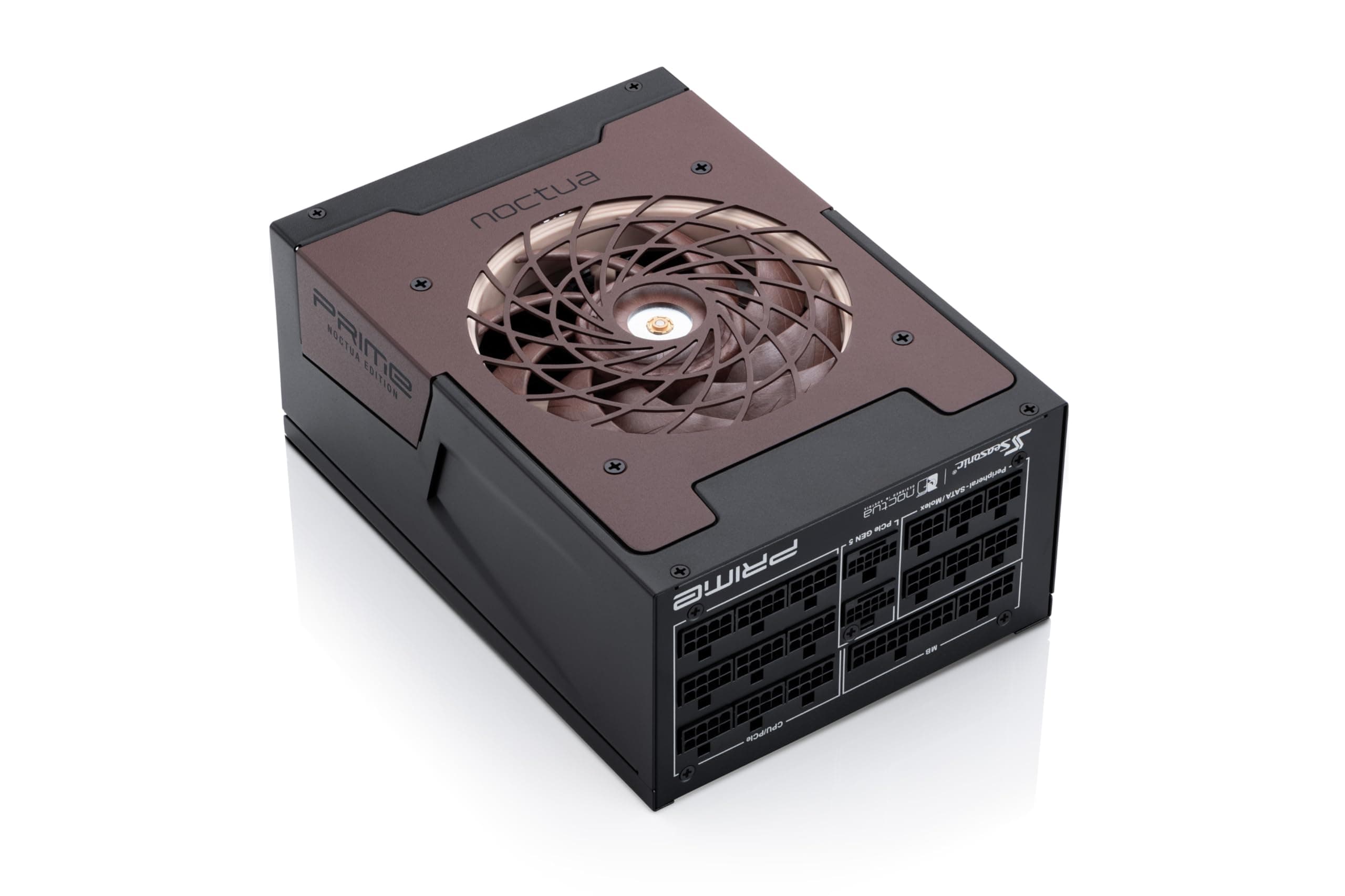 Seasonic Prime TX-1600 Noctua Edition, Ultra-Leises, Vollmodulares 1600W ATX 3.1 PC-Netzteil mit 80 Plus Titanium Effizienz (Schwarz/Braun) mit DE/EU Kaltgerätekabel