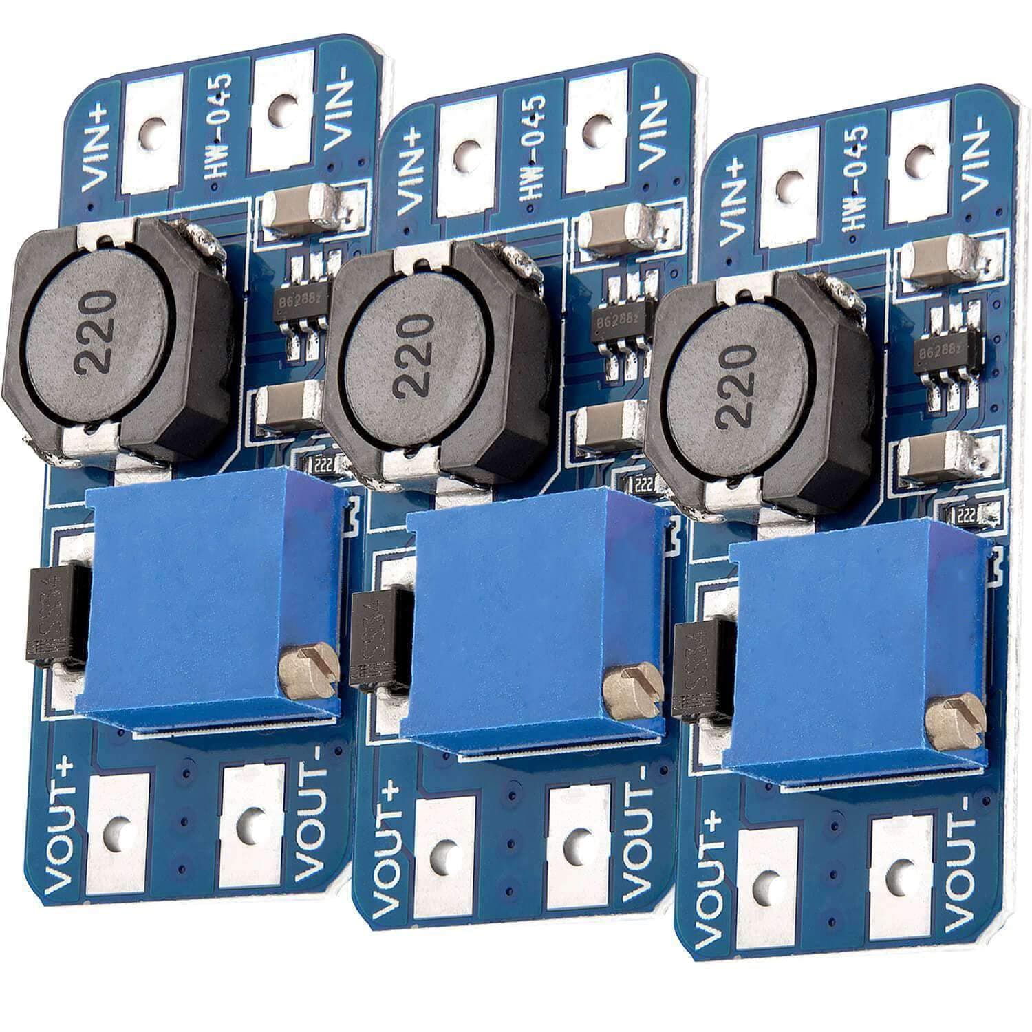 AZDelivery 3 x MT3608 DC-DC Netzteil Adapter Step up Modul kompatibel mit Arduino inklusive eBook!