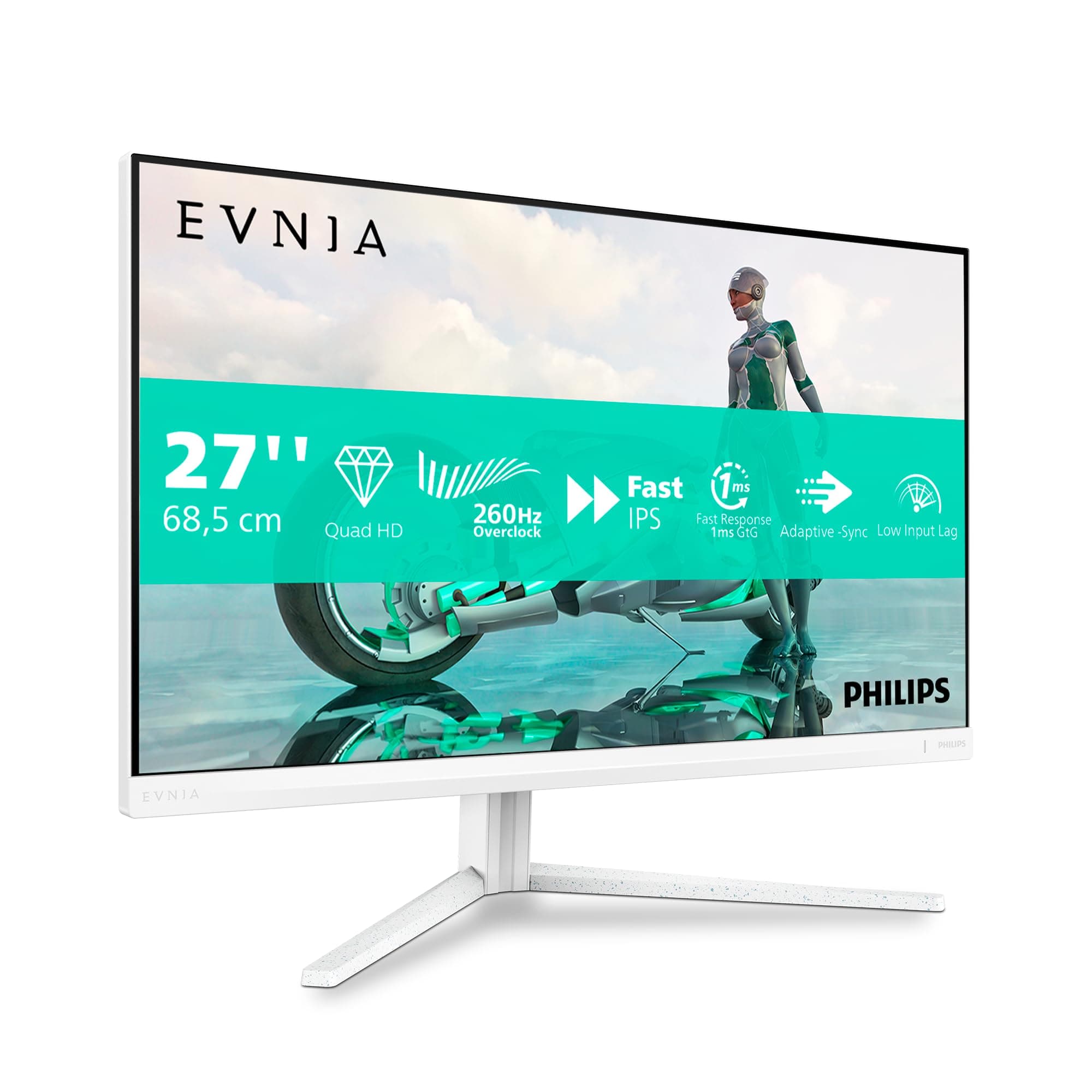 Philips Evnia 27M2N3501PA/00 Monitor PC 68,6 cm [27] 2560 x 1440 Pixel Quad HD LCD Bianco (27M2N3501PA/002716:9Fast IPSWLED2560x1440Yes100x1002x 2.01x 1.4USB hub)