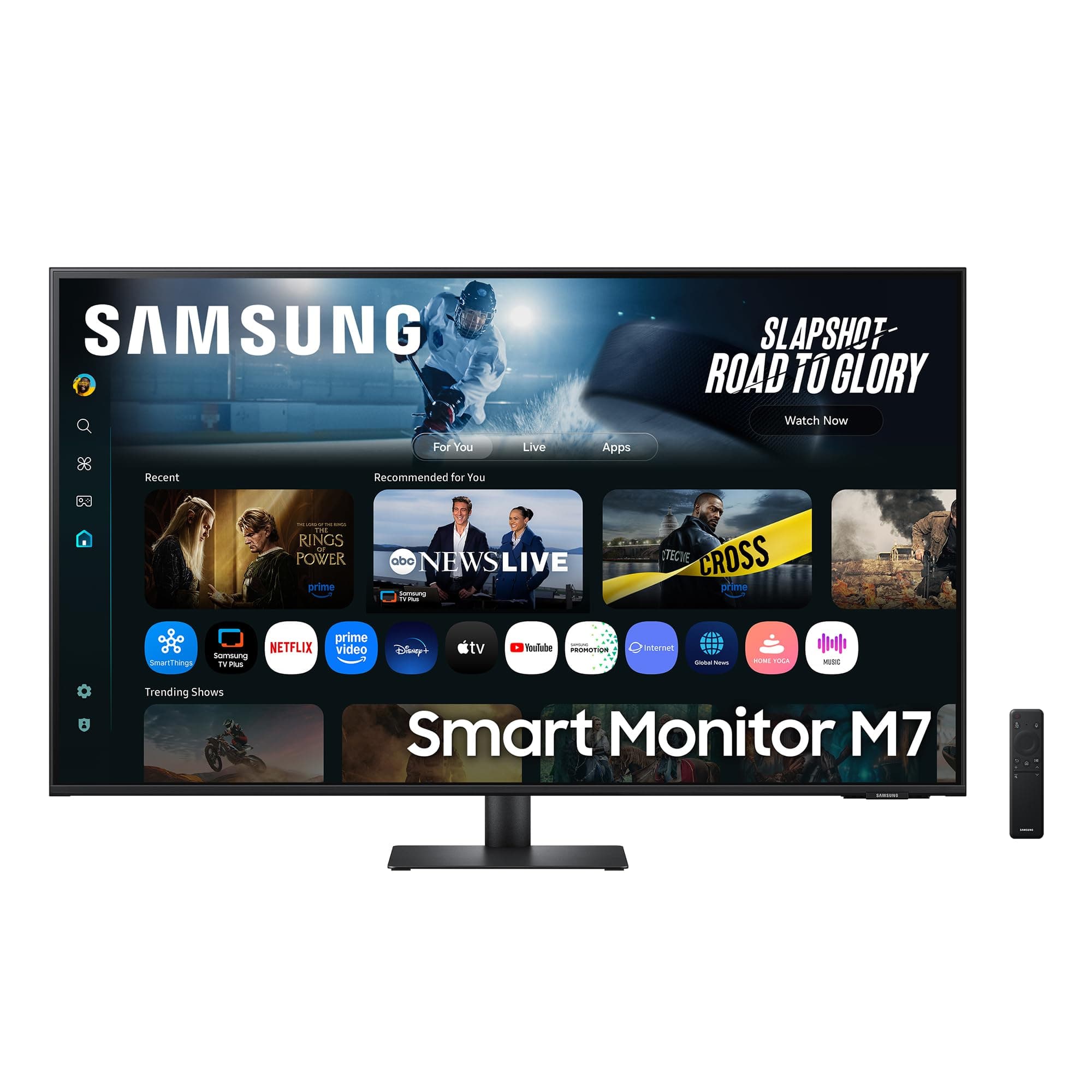 Samsung M70F 43 Zoll 4K Smart AI Monitor, VA-Panel, 3840 x 2160, 60Hz, 4ms (G/G), Speaker, Gaming Hub, 4K Upscaling, Sprachsteuerung, Smart TV-Apps & AI Features, HDR10, LS43FM700UUXEN