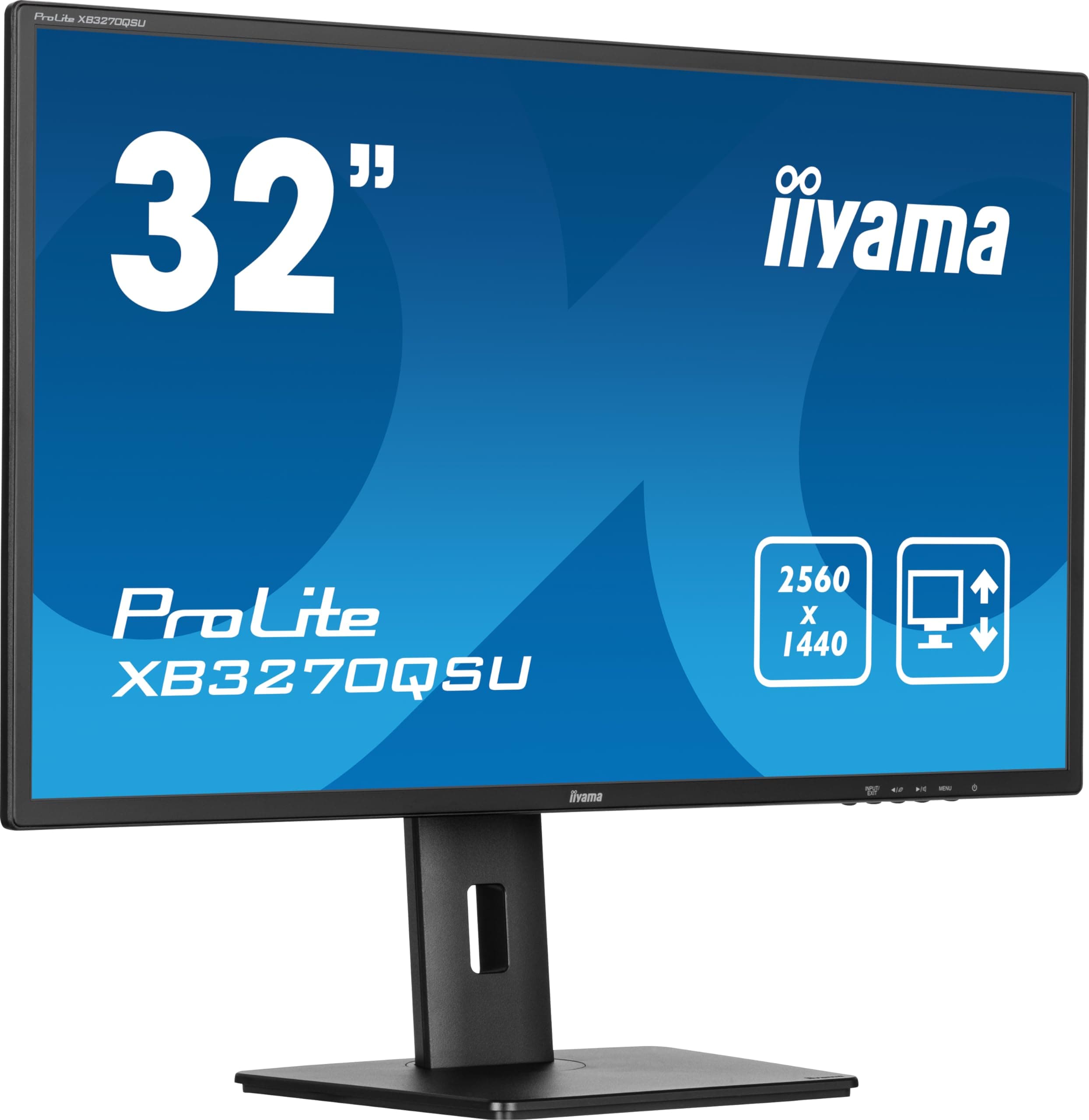 iiyama Prolite XB3270QSU-B1 80cm 31,5" IPS LED-Monitor WQHD 100Hz HDMI DP USB3.2 Höhenverstellung AdaptiveSync schwarz