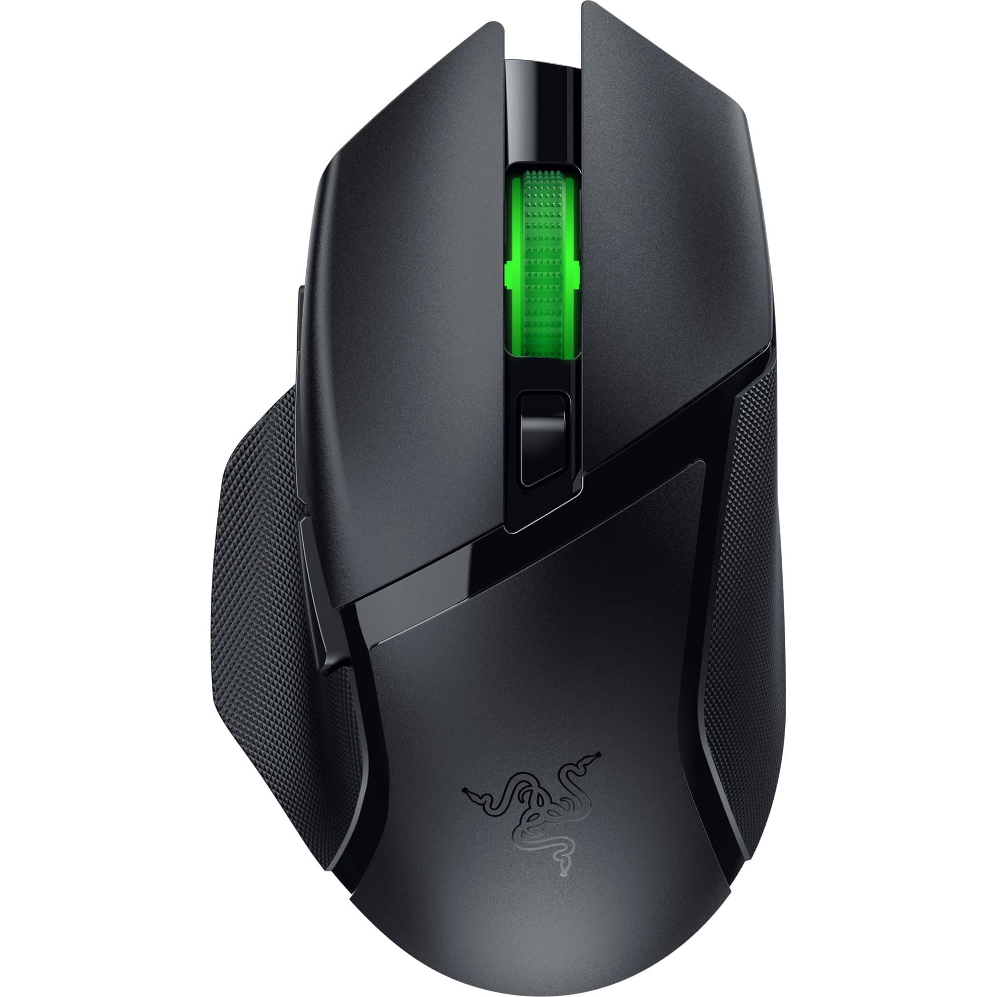 Razer Basilisk V3 X HyperSpeed - Kabellose Gaming-Maus (Ikonische Ergonomische Form mit 9 Anpassbaren Bedienelementen, HyperSpeed Wireless, 5G Advanced 18K Optical Sensor, Chroma RGB) Schwarz