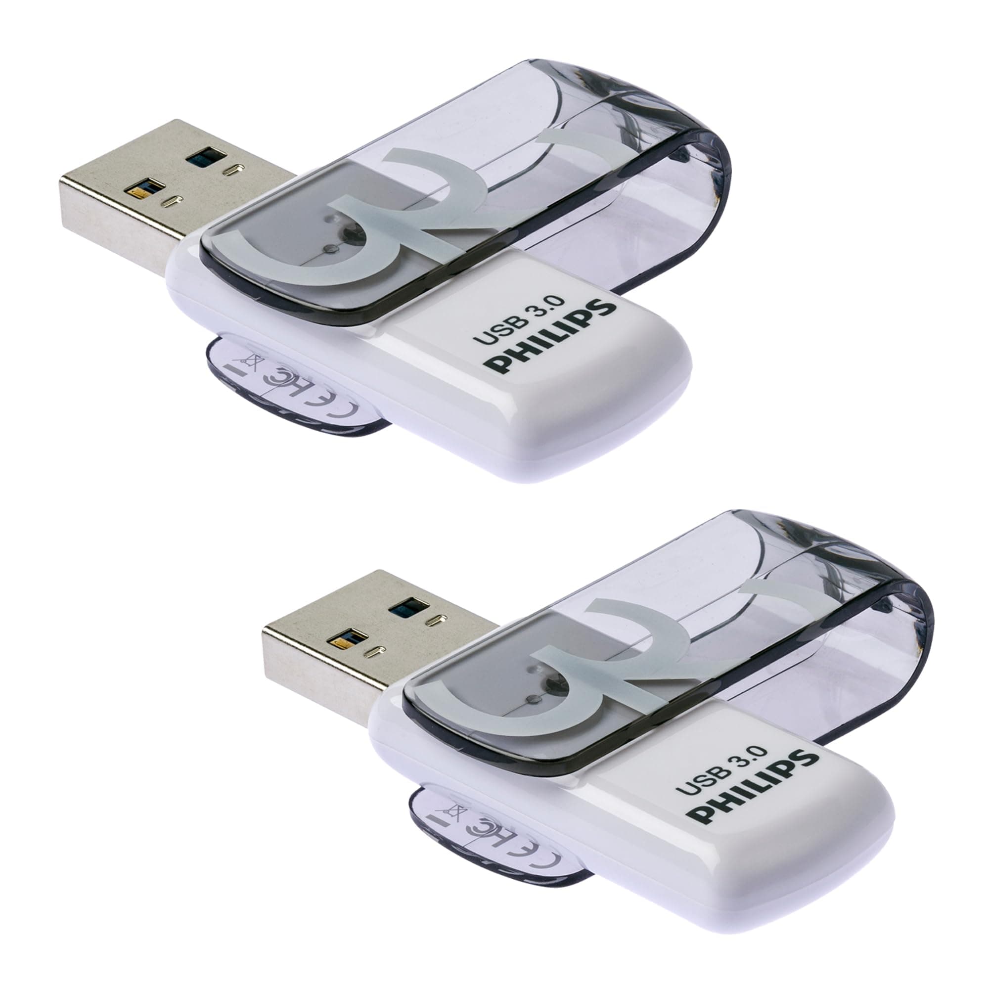Philips Vivid Edition Super Speed 3.0 USB-Flash-Laufwerk USB-Stick 2X 32 GB mit Schwenkkappe für PC, Laptop, Computer Data Storage, Lesegeschwindigkeit bis zu 100 MB/s