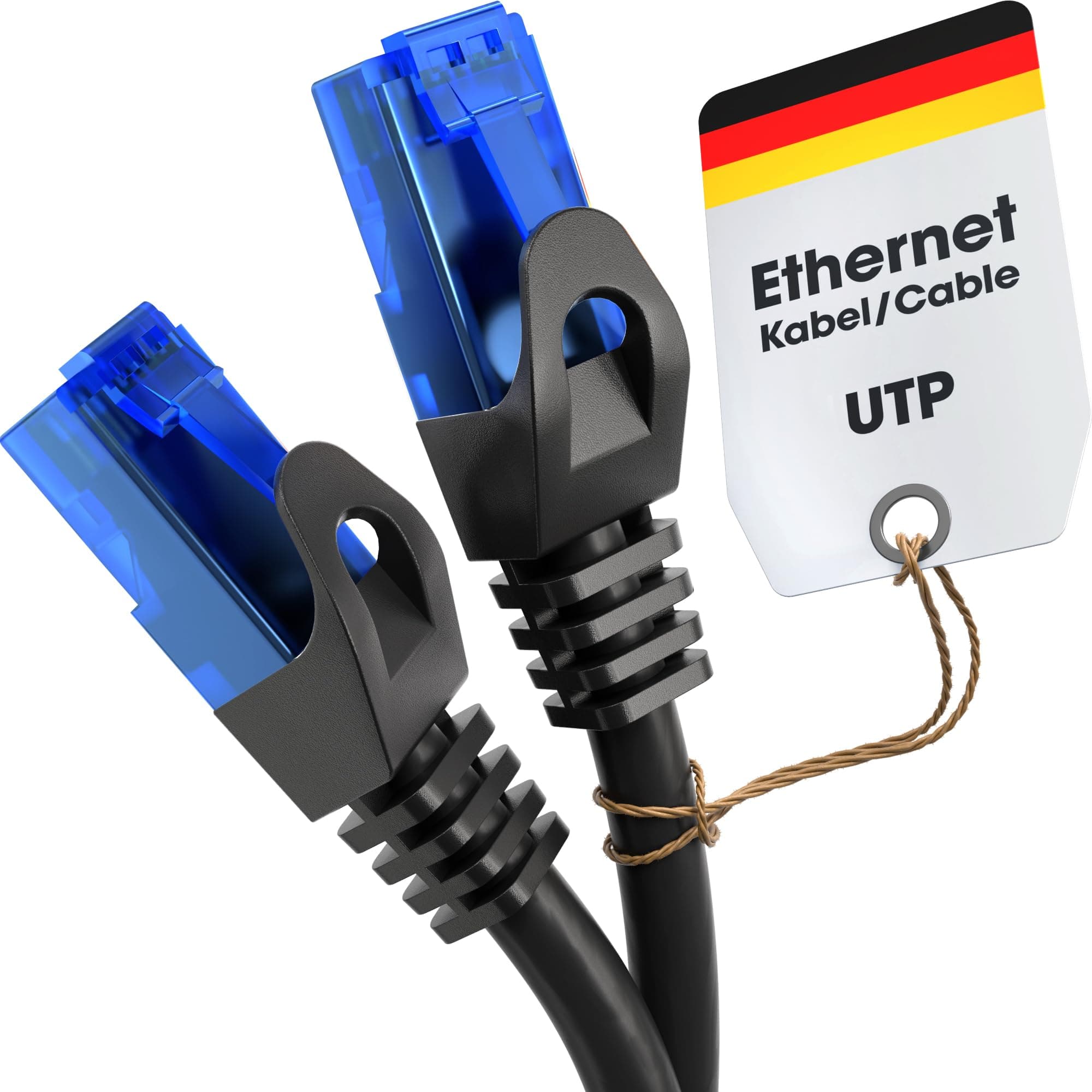 KabelDirekt Netzwerkkabel – Überträgt maximale deutsche Glasfaser-Geschwindigkeit – Netzwerk, Ethernet Kabel, LAN & Patch Kabel – 5m – In 0,25-30m – Gigabit-Netz, Router/Modem, RJ45 (schwarz)