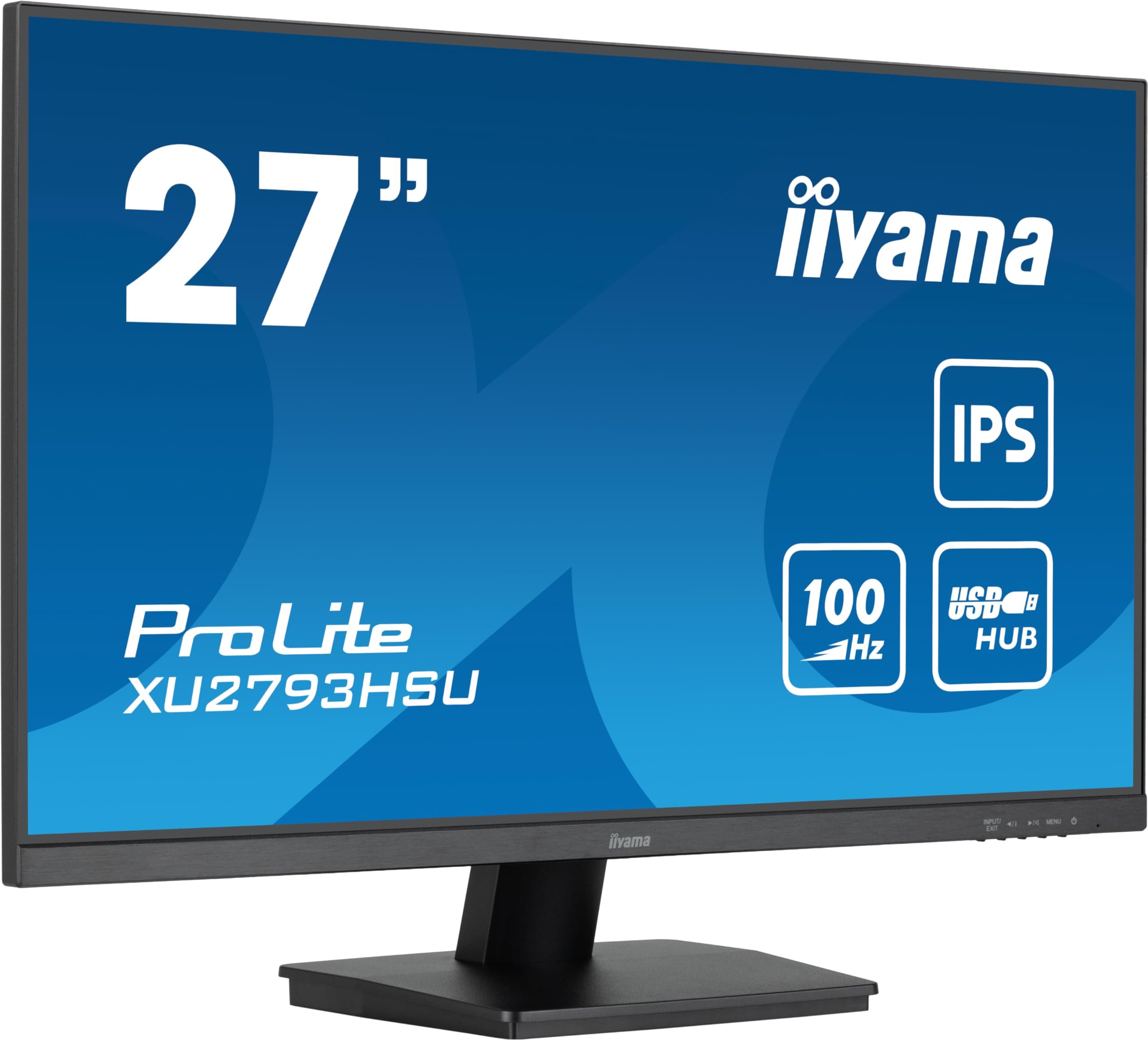 iiyama Prolite XU2793HSU-B6 68,6cm 27" IPS LED-Monitor Full-HD 100Hz HDMI DP USB2.0 FreeSync schwarz