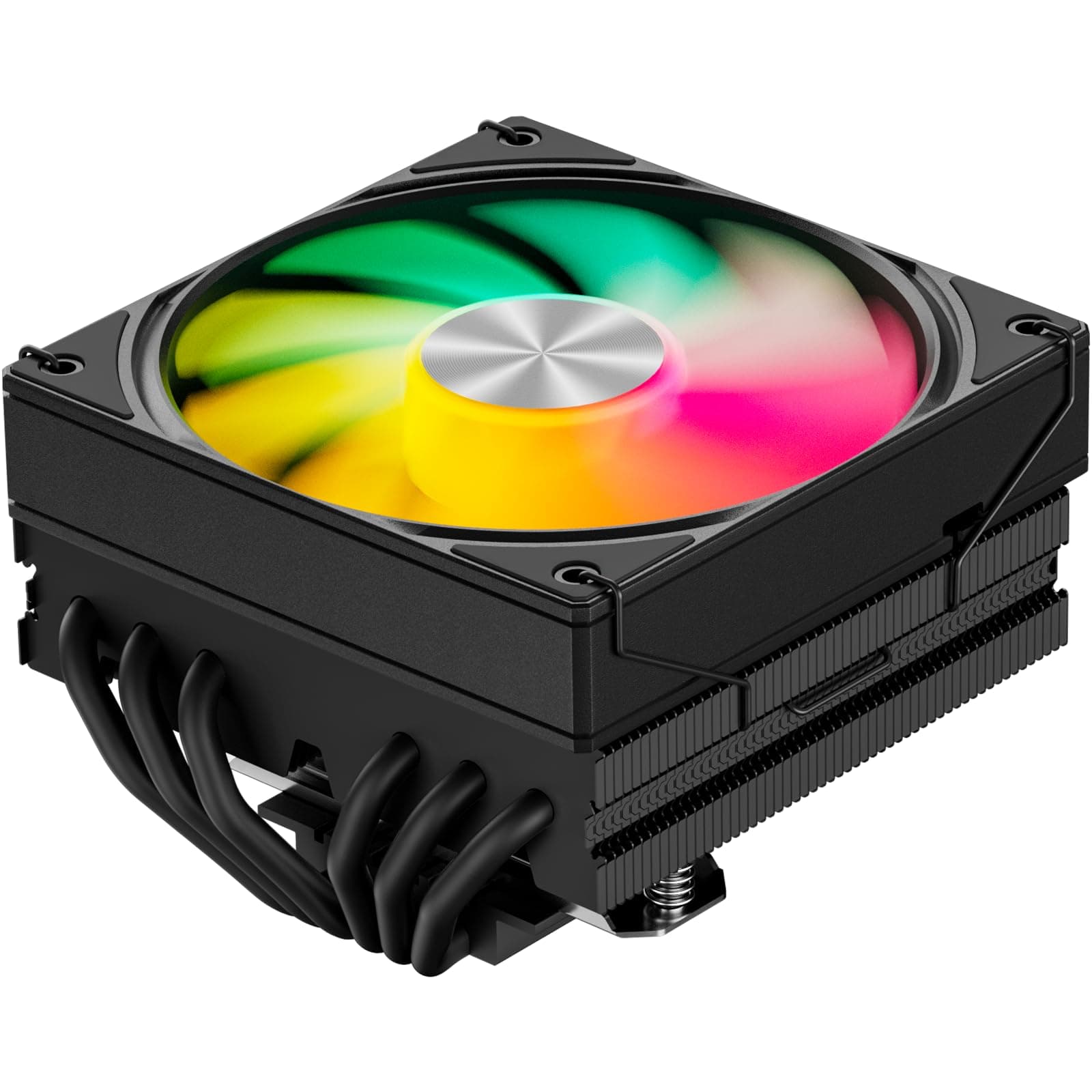 upHere gaming 85mm Height Low Profile ARGB CPU Kühler,6 Heatpipes CPU Cooler,Platzsparendes MINI ITX AM4 Profile Design,180W TDP CPU Kühler,120MM RGB Lüfter,Für AMD AM4 AM5/Intel 1700,PC Kühler,H85KC6