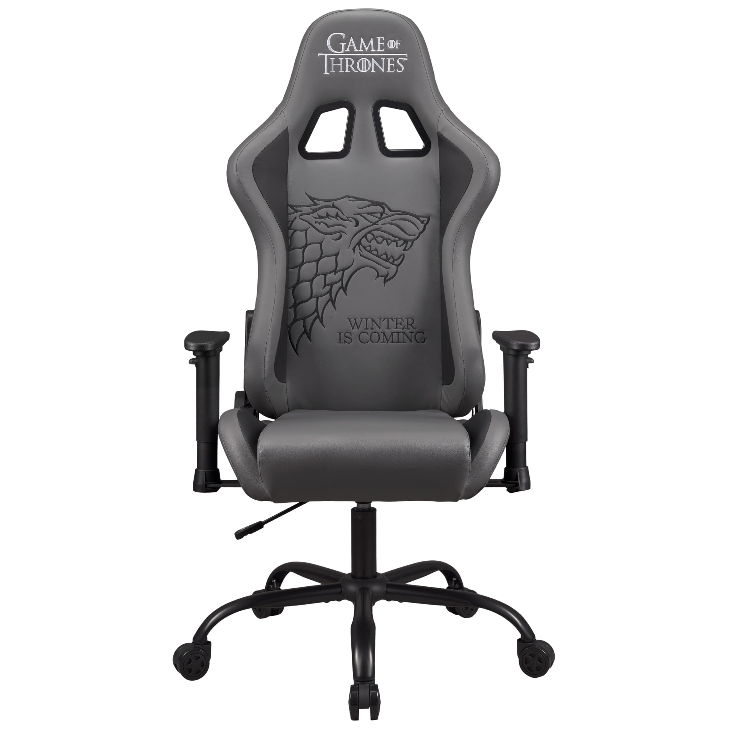 SUBSONIC Game of Thrones - Gaming Stuhl oder Bürostuhl, Gamer Sessel für Erwachsene, bequemer Sitz, integrierte Kopfstütze, Armlehnen und Höhe verstellbar, ergonomische Rückenlehne - Schwarz.