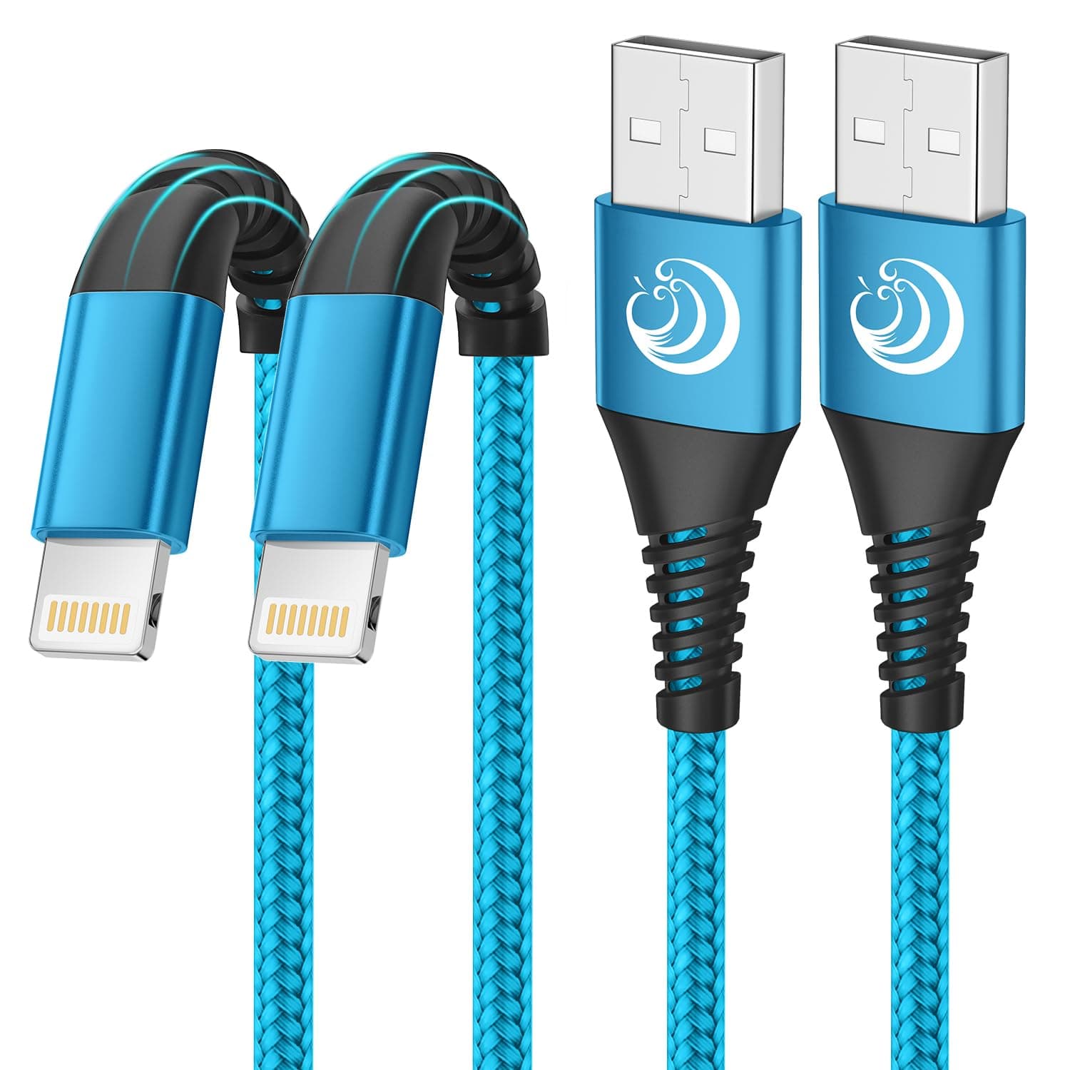 Aioneus iPhone Ladekabel, Lightning Kabel [2Pack 2M] Ladekabel iPhone Schnellladekabel MFi Zertifiziert USB auf Lightning Kabel für iPhone 14 Plus 13 Pro Max 12 Mini 11 Pro XS XR X 8 7 6 6s Plus 5 SE