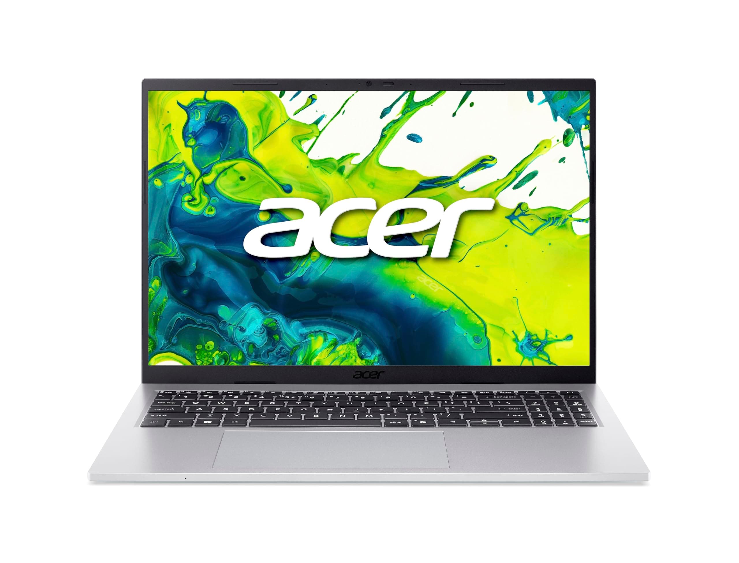 acer Aspire Go 16 (AG16-71P-72R7) Laptop, 16" WUXGA IPS 120Hz Display, Intel Core 7 150U, 16 GB RAM, 1 TB SSD, Intel Grafik, Windows 11, QWERTZ Tastatur, Silber