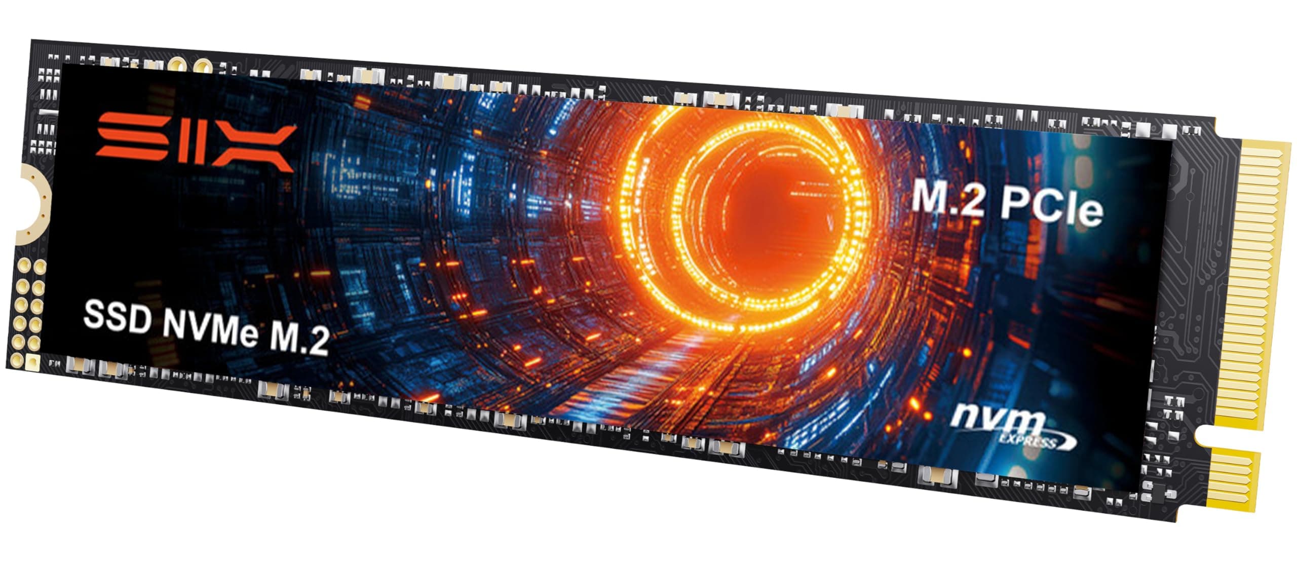 SIX NVME M.2 SSD PCIe 4.0-1TB m.2 2280 ssd, Lesen bis zu 7.350MB/s für Gaming PS5 Speichererweiterung mit heatsink, Interne Solid-State-Laufwerk PCIe gen 4x4 Nvme für Laptop Desktop PC