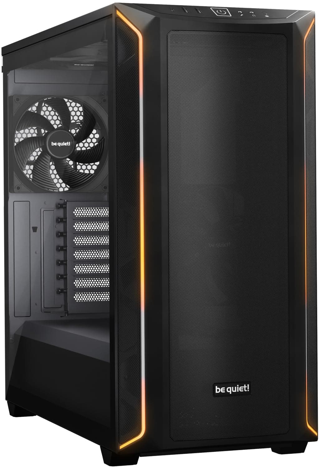 be quiet! Shadow Base 800 DX Black PC-Gehäuse, Pure Wings 3 140mm PWM Lüfter, ARGB-Beleuchtung, USB 3.2 Gen. 2 Type C, Airflow, Open-Mesh, E-ATX Mainboard, 420mm Radiatoren, Glas Seitenfenster