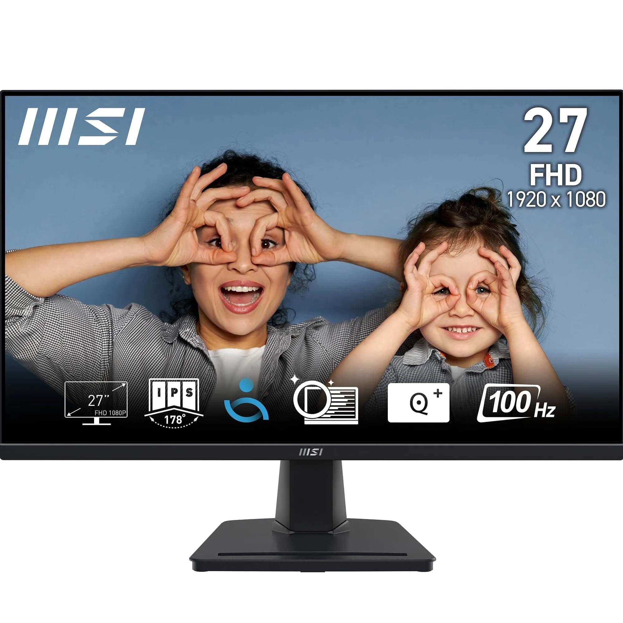 MSI PRO MP275 27 Zoll Full HD Office Monitor - 1920 x 1080 IPS Panel, 100 Hz, Augenfreundlicher Bildschirm, integrierte Lautsprecher, neigungsverstellbar - HDMI 1.4b, D-Sub (VGA)