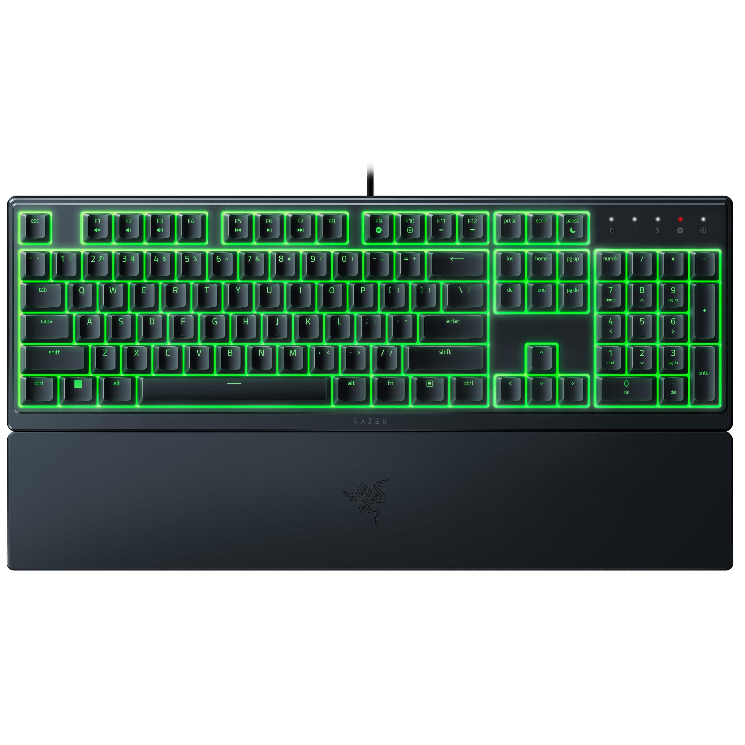 Razer Ornata V3 X - Flache Mecha-Membran-Gaming Tastatur (Lautlose Membran-Switches, Ergonomische Handballenauflage, Tastenkappen Anti-UV-Beschichtung) QWERTY US-Layout | Schwarz