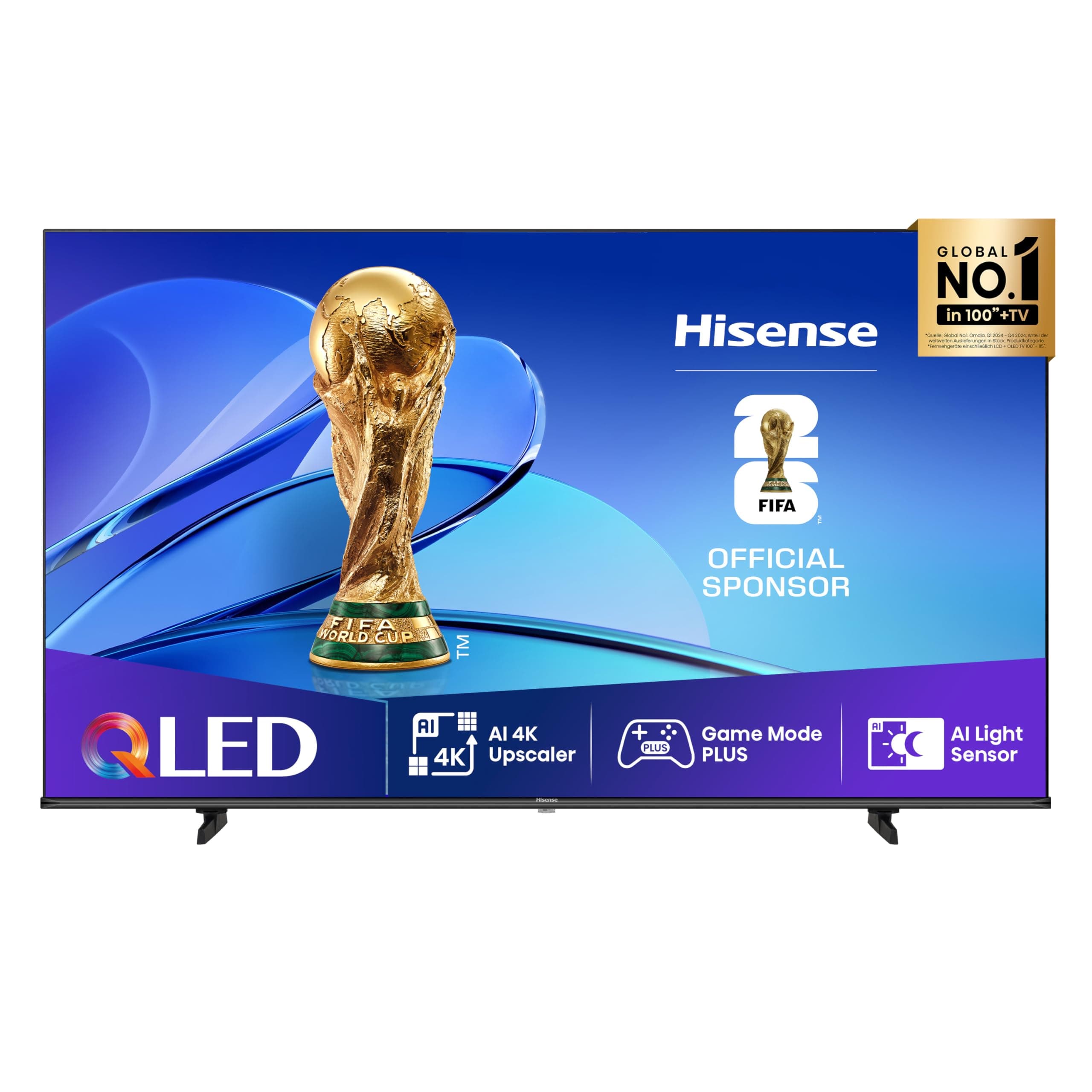 Hisense 43E7Q Fehrnseher, 43 Zoll, 4K UHD QLED, Smart TV, Game Mode Plus, Filmaker Mode, Dolby Vision Atmos, HDR10, HLG, HDR Immersive, AI 4K Upscaler, Dolby MS12, DTS X, Sprachsteuerung [2025]