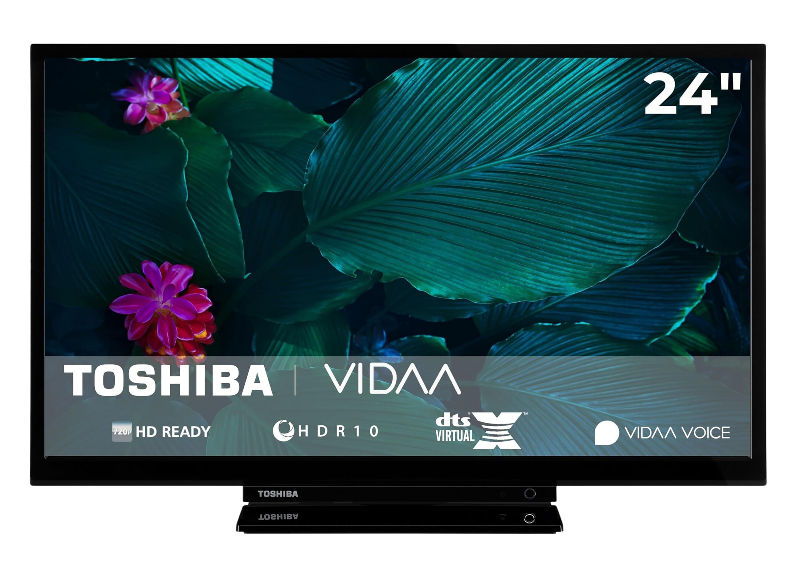 Toshiba Fernseher 24 Zoll Smart TV VIDAA HD Fernseher HDR Smart TV mit Triple-Tuner und Bluetooth, LED TV 24WV3F63DA