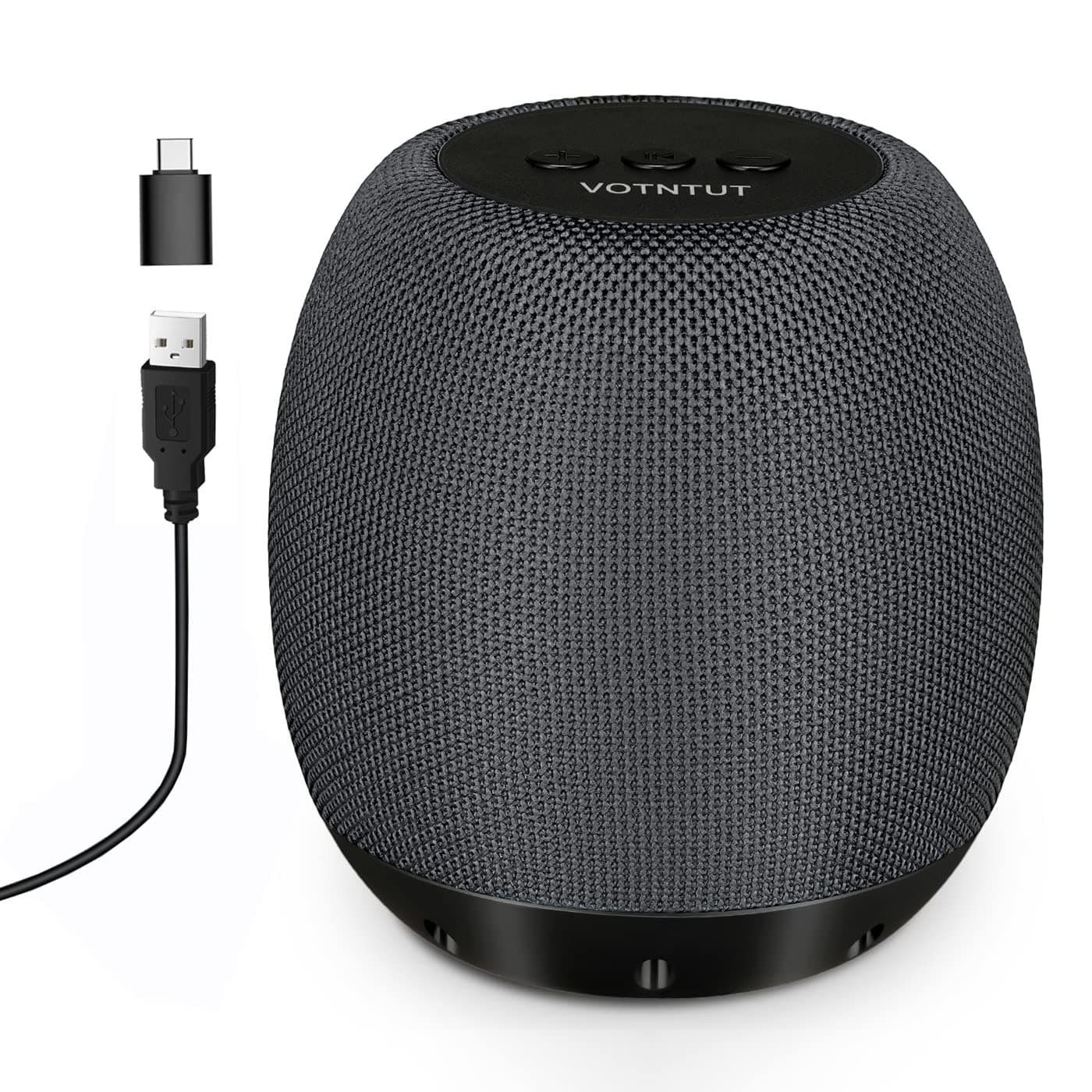 ZETIY Lautsprecher für PC - Klein Computer USB Lautsprecher Mit Stereo-Sound für Notebook, Laptop, Desktop - Plug and Play (Grau)