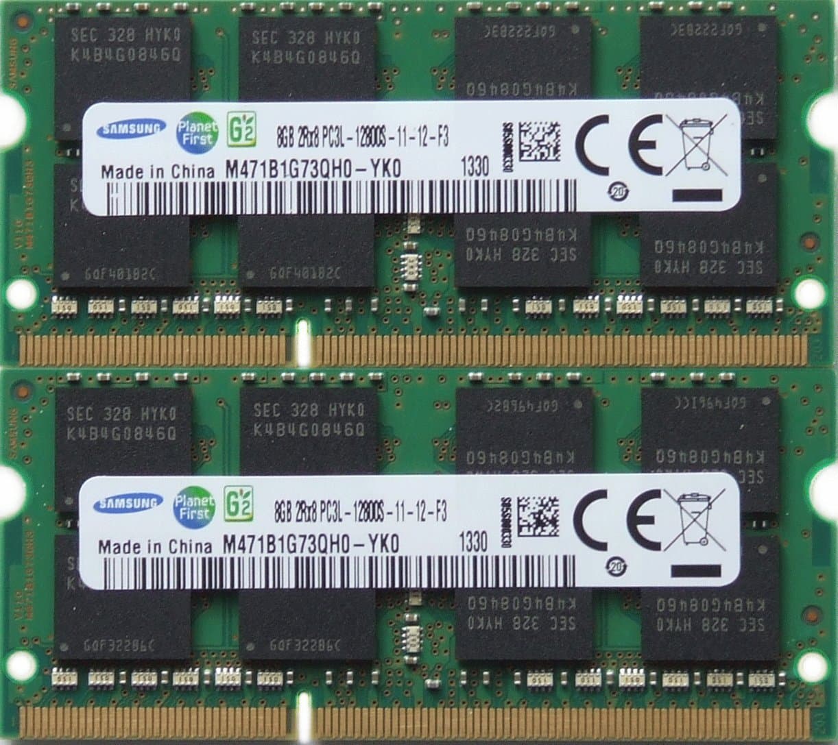 Samsung ram Memory Upgrade DDR3 PC3 12800, 1600MHz, 204 PIN, SODIMM for 2012 Apple MacBook Pro's, 2012 iMac's, and 2011/2012 Mac Mini's (16GB kit (2 x 8GB))