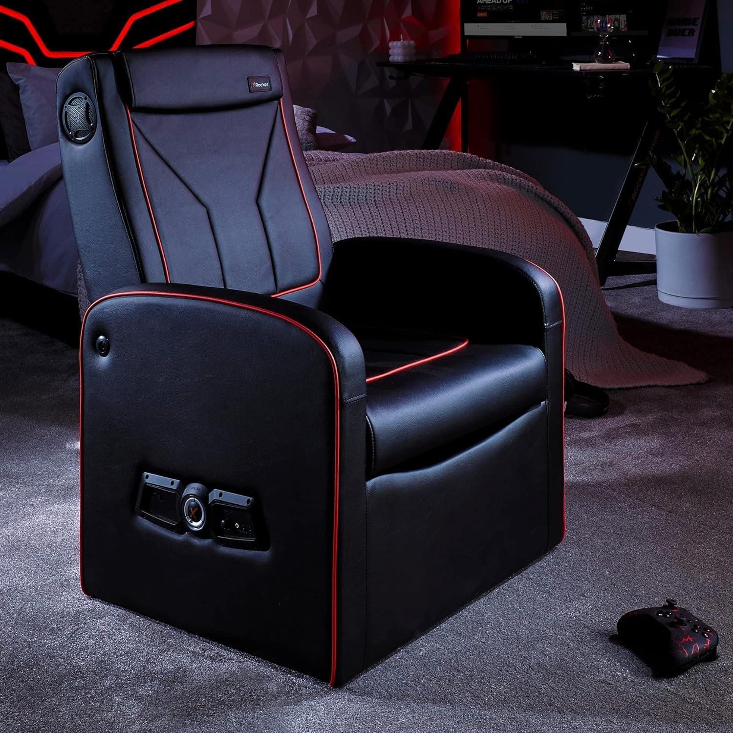 X Rocker Shift Luxe Junior 2.1 Ottoman Audio Gaming Sessel mit Stauraum