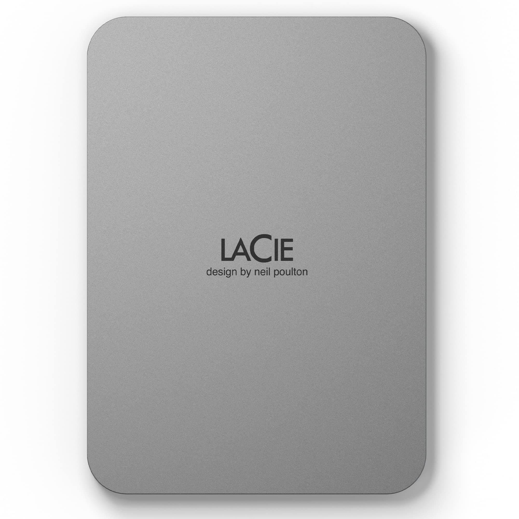 LaCie Mobile Drive Moon 5TB, Tragbare Externe Festplatte, 2.5 Zoll, Mac & PC, silber, inkl. Data Rescue Service (STLP5000400)