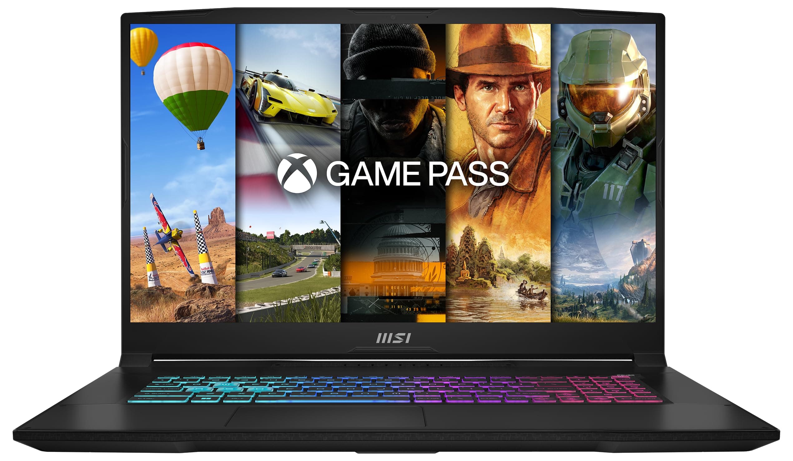MSI Katana 17 Gaming-Laptop, 17,3” Full HD 144 Hz, Intel Core i7-13620H, NVIDIA GeForce RTX 4060, 16GB RAM, 1TB SSD, Windows 11 Home, inkl. 1 Monat GamePass, QWERTZ Tastatur, Schwarz, B13VFK-269