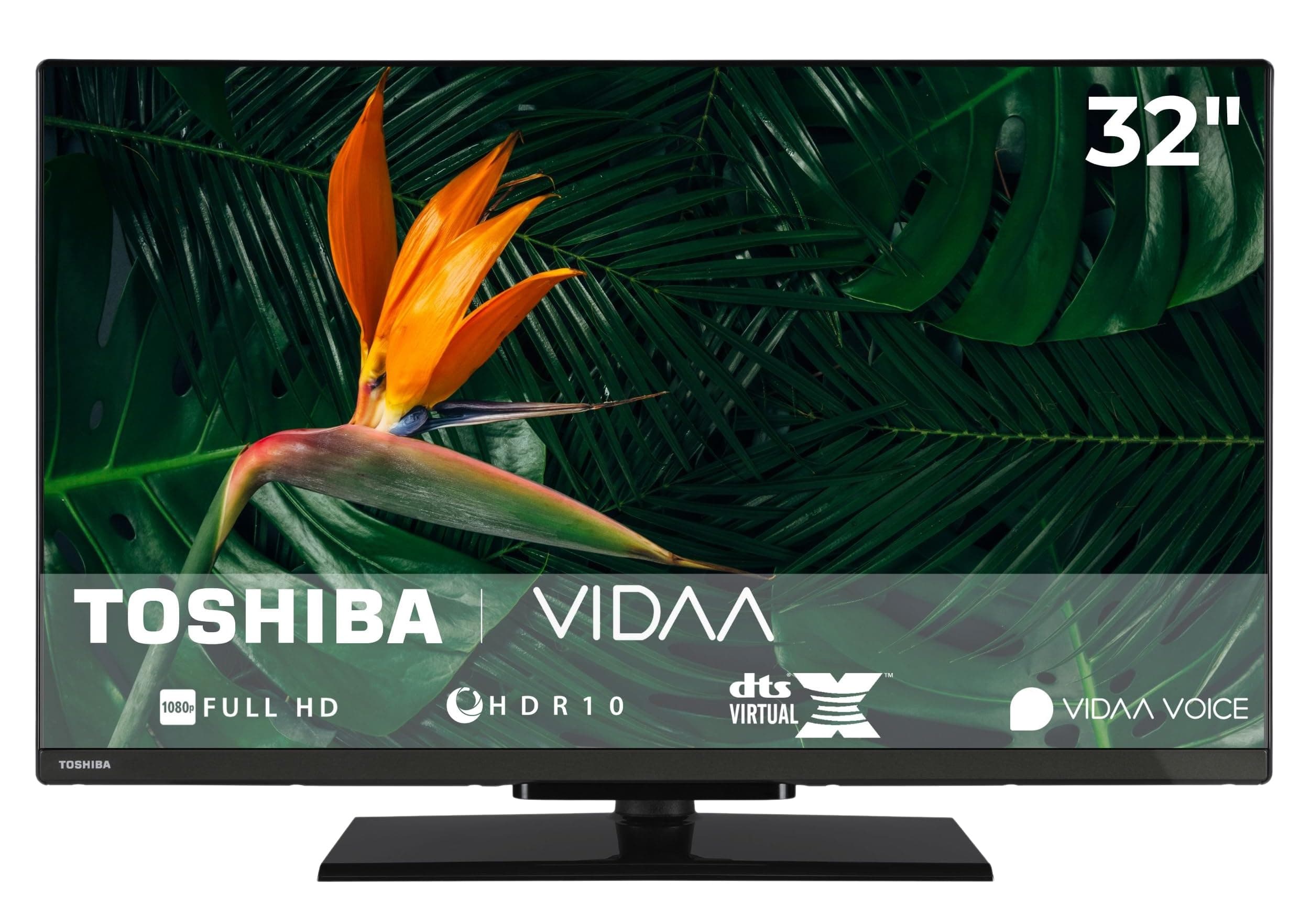 Toshiba Fernseher 32 Zoll Smart TV VIDAA Full HD Fernseher HDR Smart TV mit Triple-Tuner, LED TV 32LV3F63DAZ (2026)