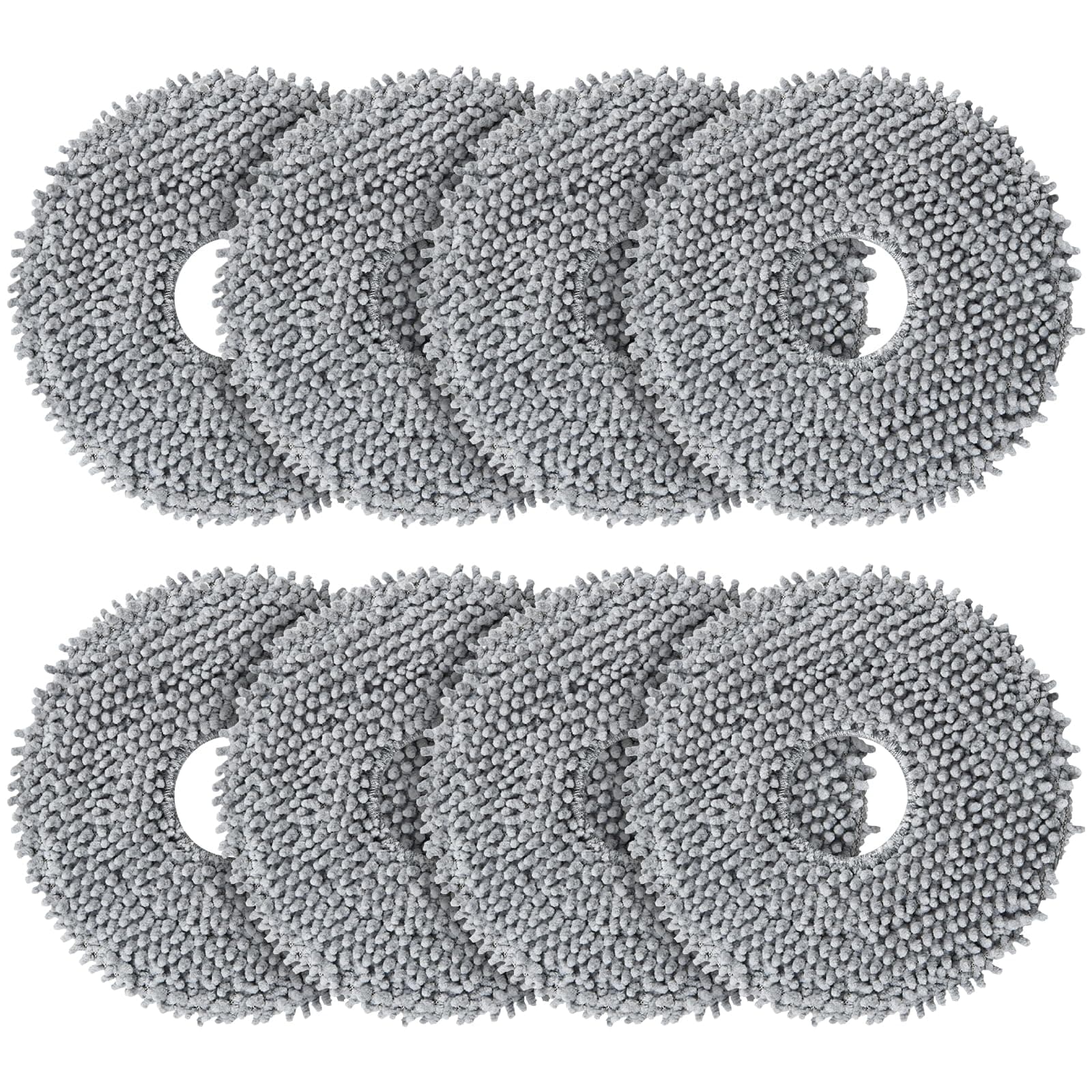 8 Stück Wischtücher Ersatzteile für Roborock Saros 10R / Q Revo/Qrevo MaxV/Qrevo Master/Qrevo Slim/Qrevo Pro/Qrevo S/Qrevo Curve Roboter Staubsauger, Spin Reinigungspads Ersatzzubehör Set