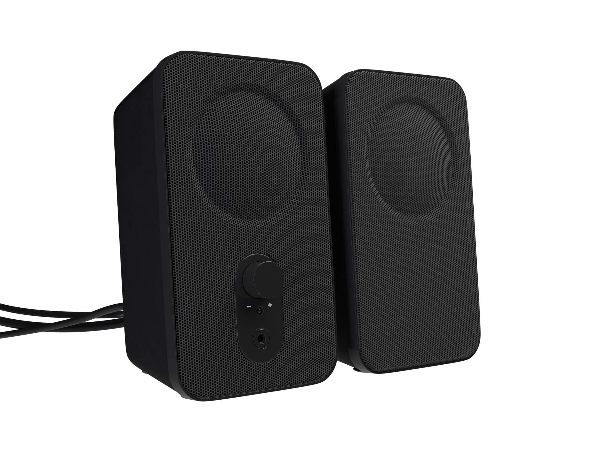 Amazon Basics Computer-Lautsprecher für Schreibtisch oder Laptop , AC-Betrieb (EU-Version), 2 Stück, Schwarz