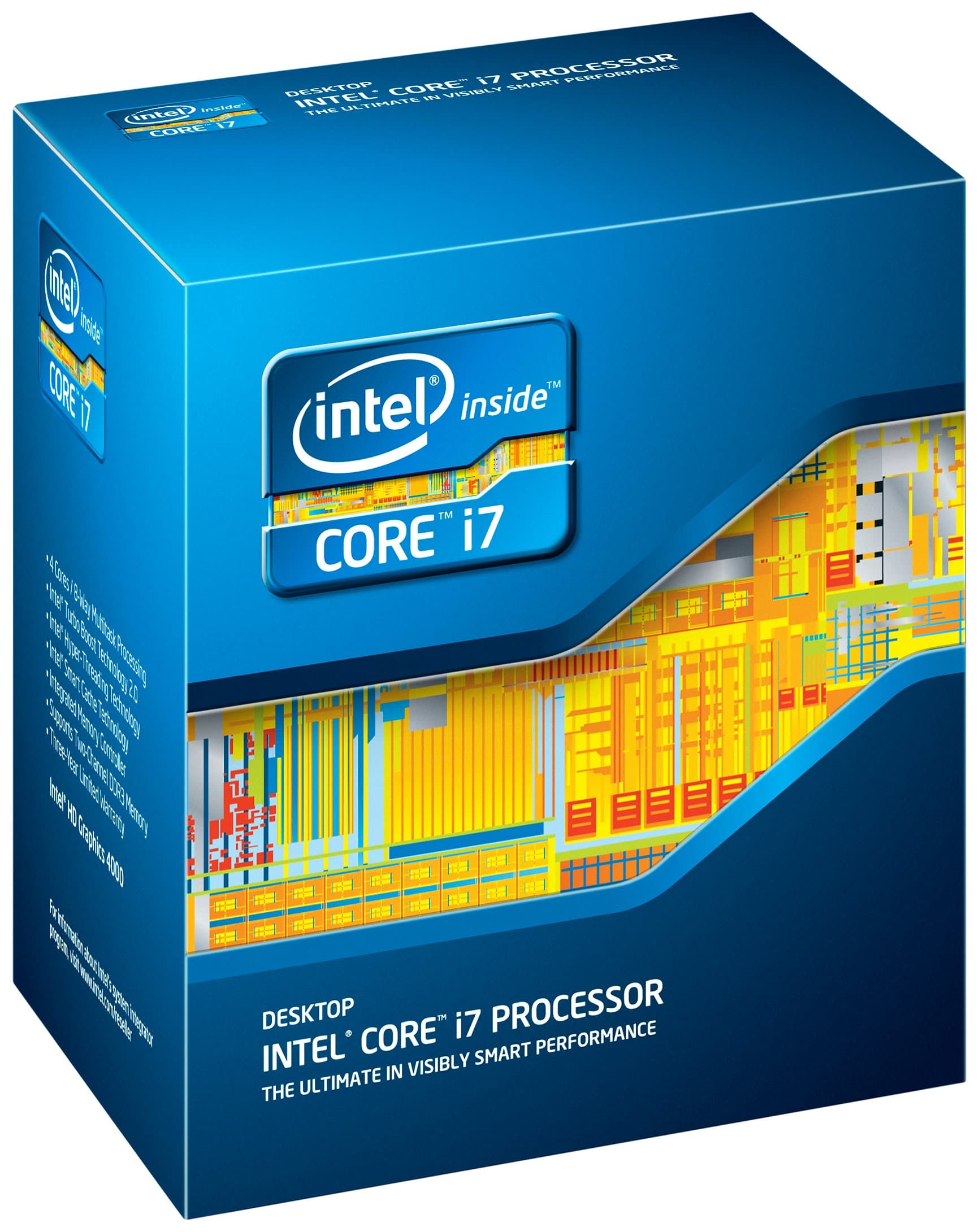 Intel Core i7 (3770) 3,7 GHz Quad Core Prozessor 8 MB L3 Cache 5 GT/s Busgeschwindigkeit (Generalüberholt)