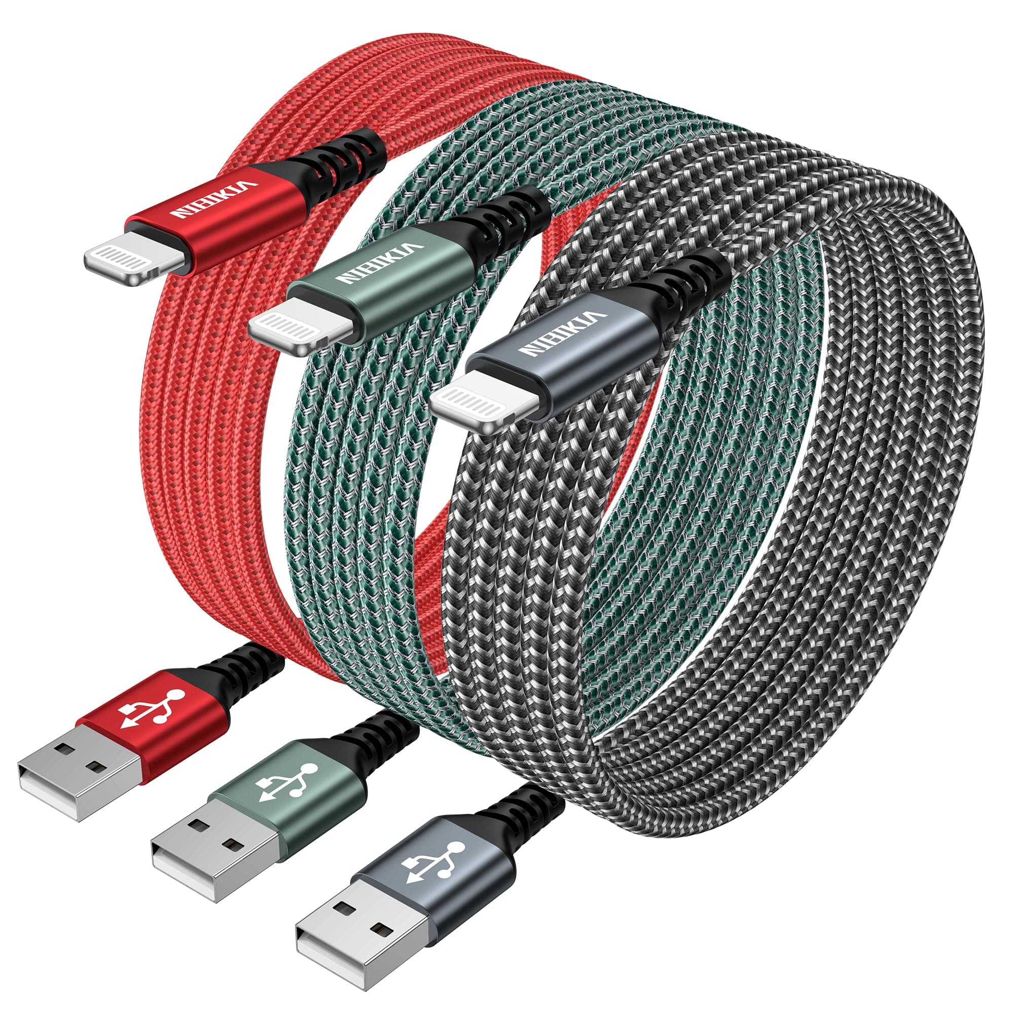 iPhone Ladekabel, Lightning Kabel [3Pack 2M] Ladekabel iPhone Schnellladekabel MFi Zertifiziert USB auf Lightning Kabel für iPhone 14 13 12 11 Pro/Pro Max/Mini, XR XS Max X, 8 7 6 6s Plus, 5s 5 Se