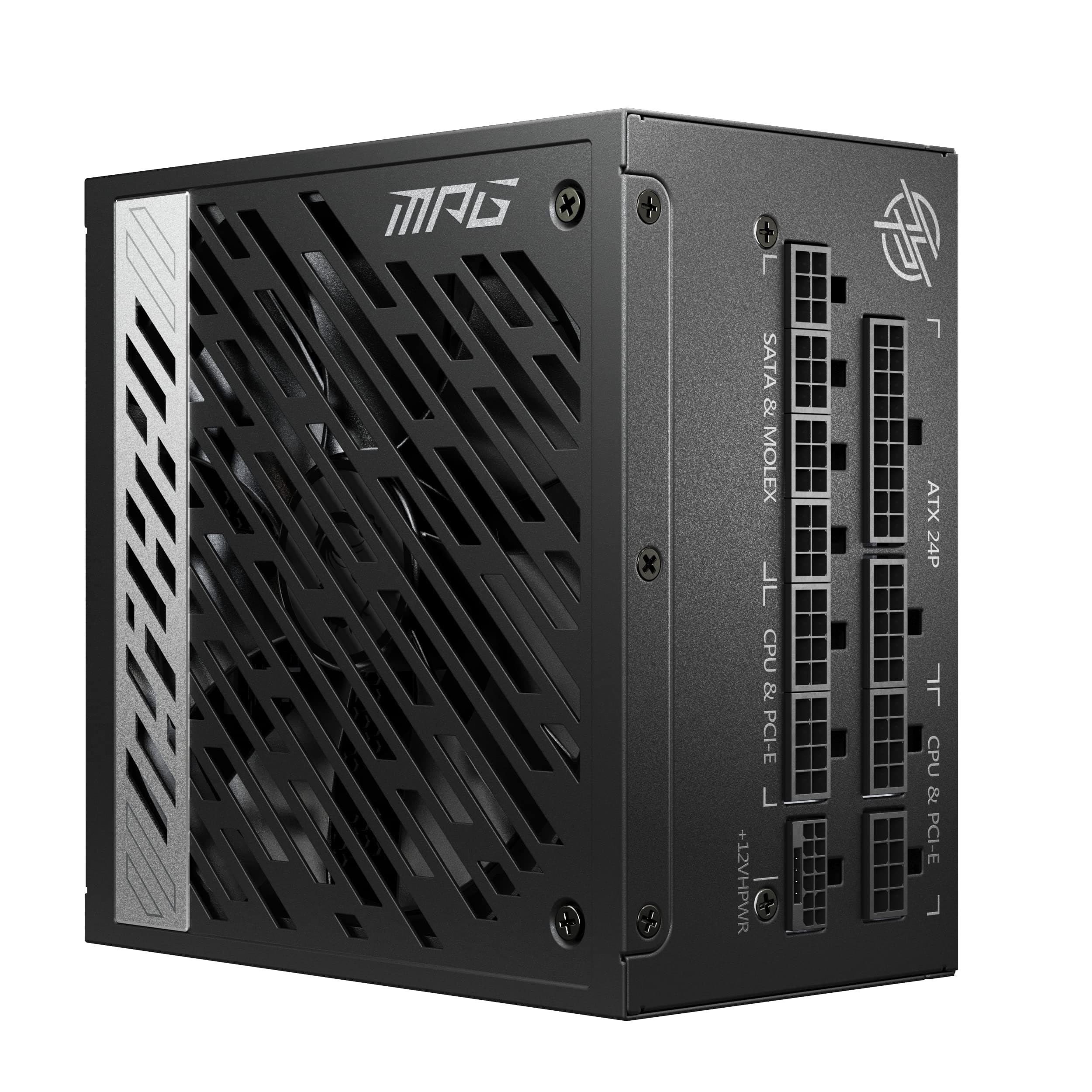 MSI MPG A1000G PCIE5 Netzteil EU Stecker, 1000W, 80 Plus Gold Zertifiziert, vollmodulares ATX 3.0, unterstützt PCIe 5.0 GPU, japanische 105°C Kondensatoren, 0% RPM Modus, Flachkabel