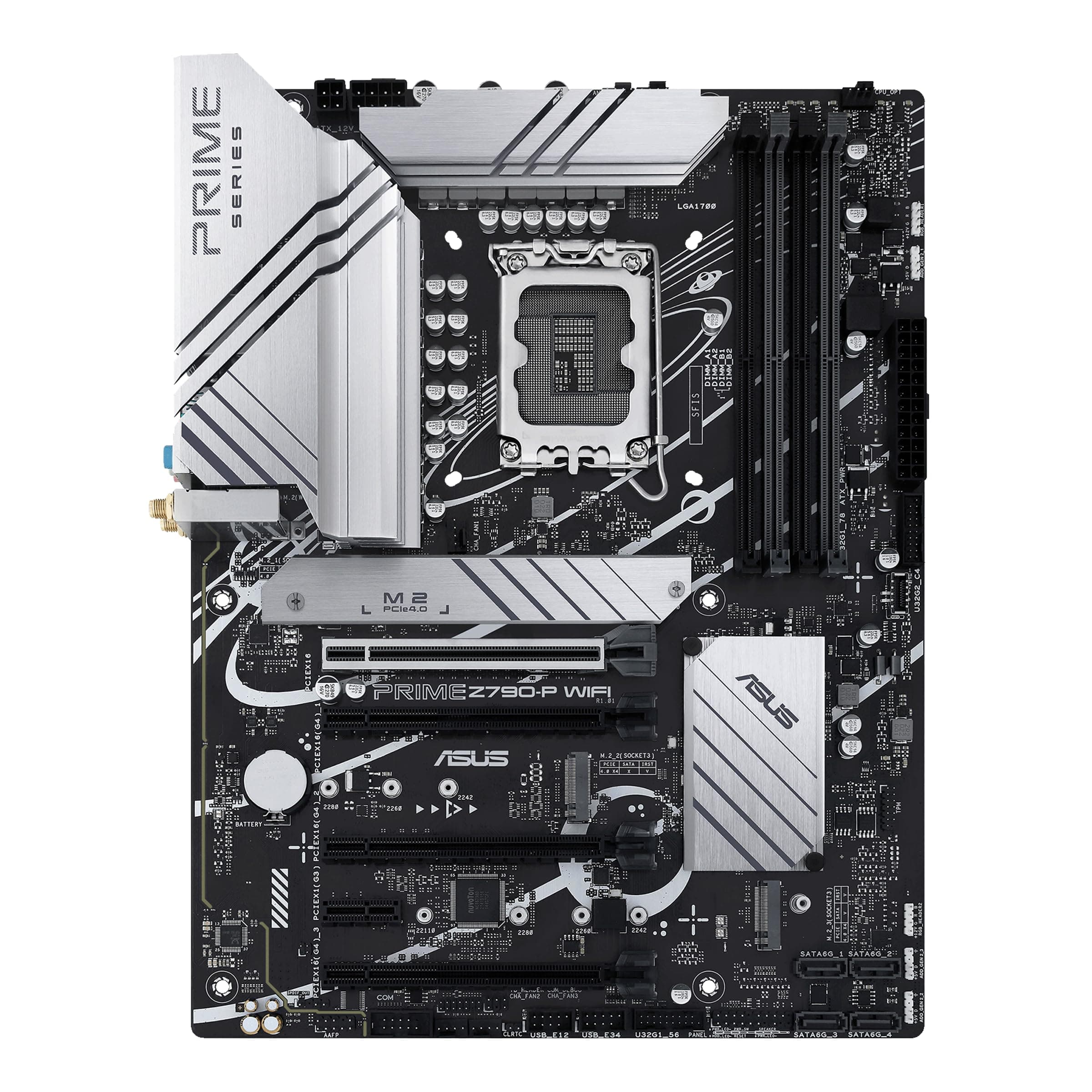 ASUS Prime Z790-P WiFi Gaming Mainboard Sockel Intel LGA1700 (ATX, PCIe 5.0, DDR5 Speicher, 3X M.2, WiFi 6, HDMI, DisplayPort, Aura Sync)
