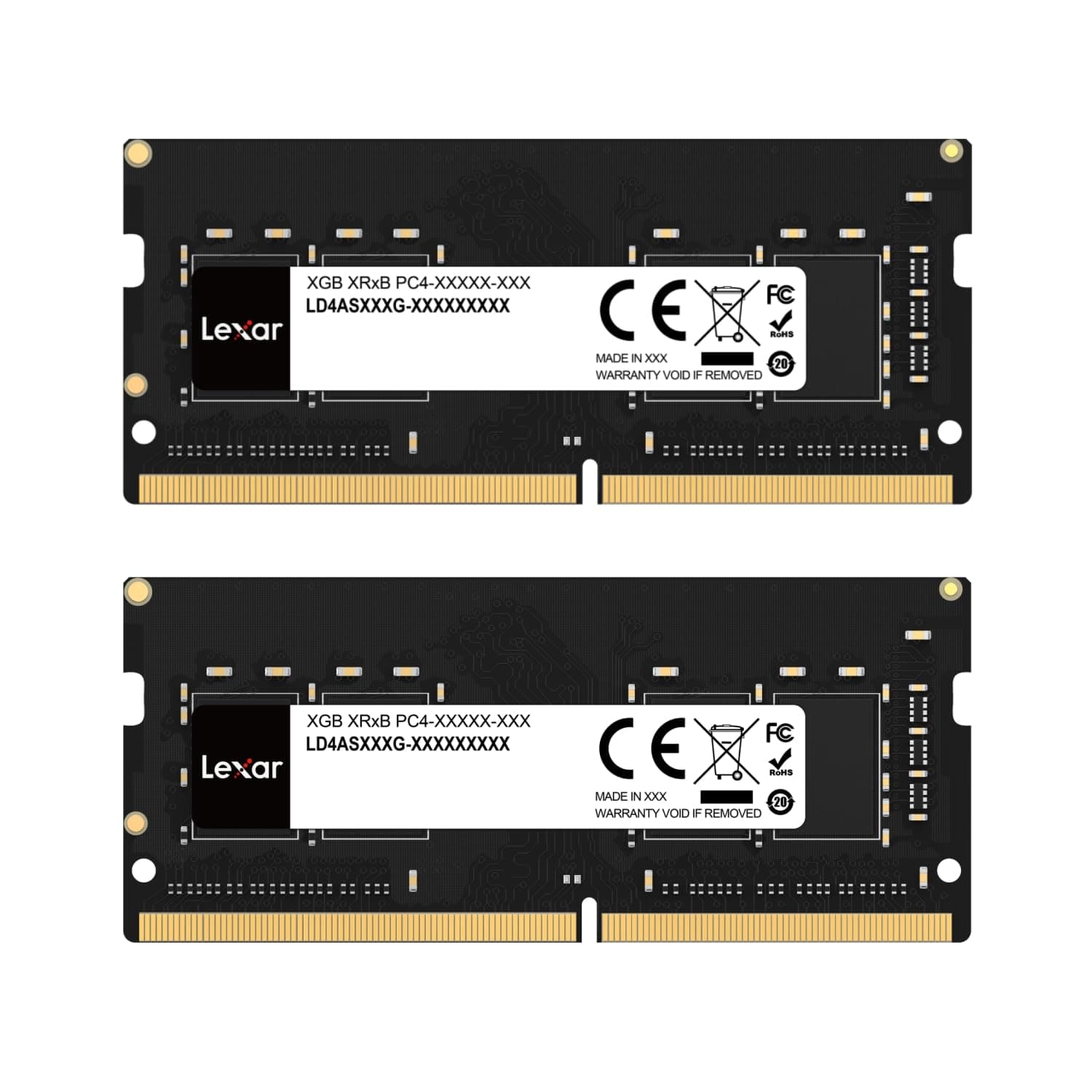 Lexar SODIMM DDR4 RAM 16 GB Kit (2x16GB), 3200 MHz DRAM, 260-Pin DDR4 SODIMM Laptop-Speicher, Hochleistungs SO-DIMM, PC Laptop Computerspeicher (LD4S16G32C22ST-BGD)