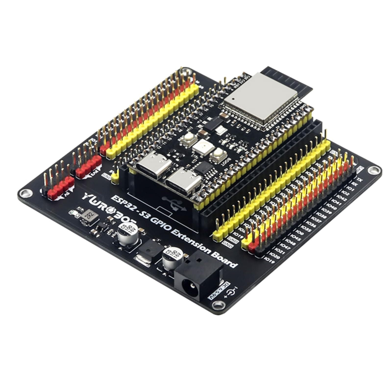 diymore für ESP32-S3 DevKitC-1 N16R8 Modul, Expansionsbehörde für Entwicklungsbehörden für ESP32 S3 1-N16R8 Entwicklungsboard mit WiFi, Bluetooth 5.0,USB C