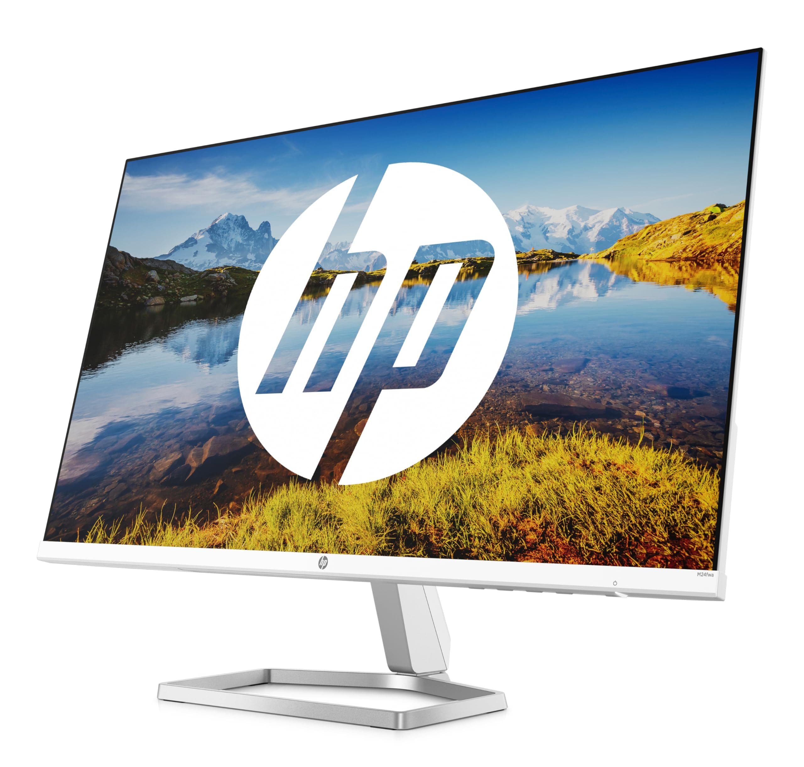 HP M24fwa Monitor - 24 Zoll Bildschirm, Full HD IPS Display, 75Hz, 5ms Reaktionszeit, AMD Freesync, HDMI, VGA, Audio In & Out, integrierte Lautsprecher, Weiss