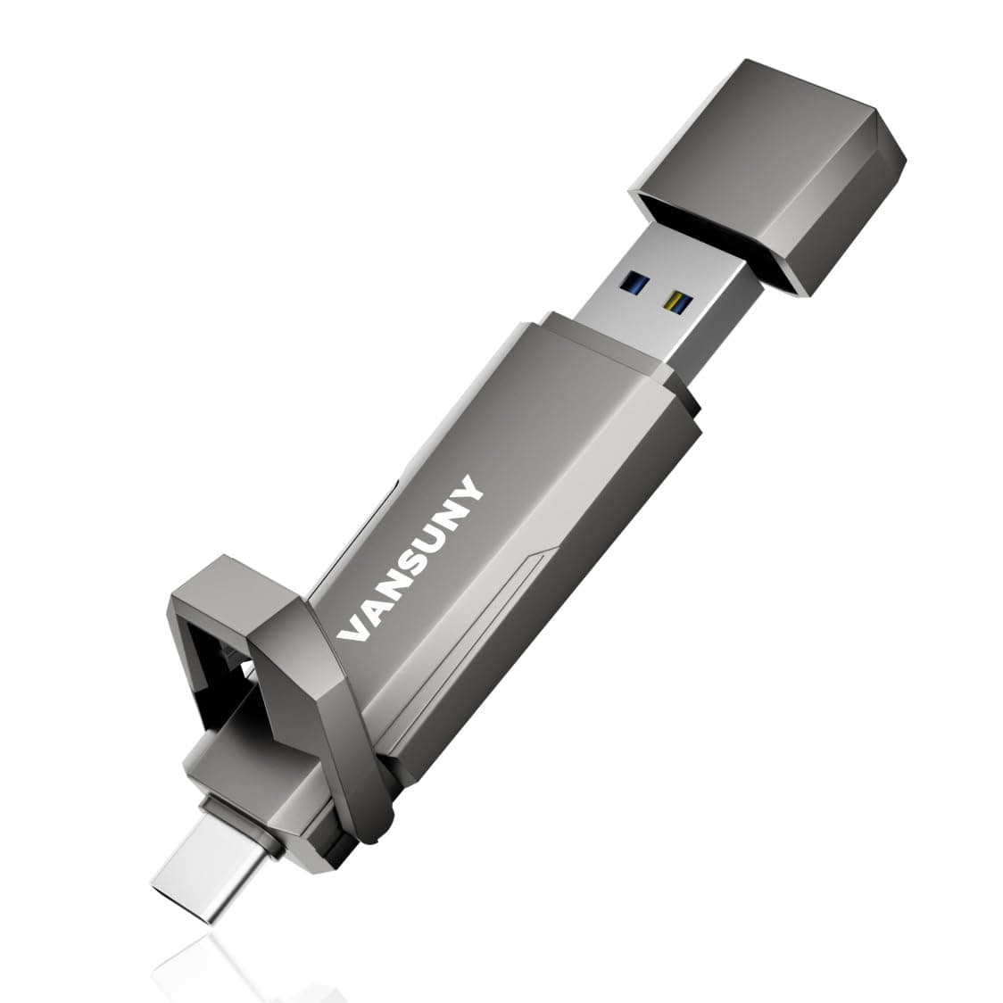 Vansuny USB-C Stick 512GB mit bis zu 1000 MB/s Externe SSD Dual USB-Stick USB-C + USB A Speicherstick 512GB für iPhone 15/16, Handy, Android-Telefon, Laptop, Tablet, Mac, Festkörper Laufwerk