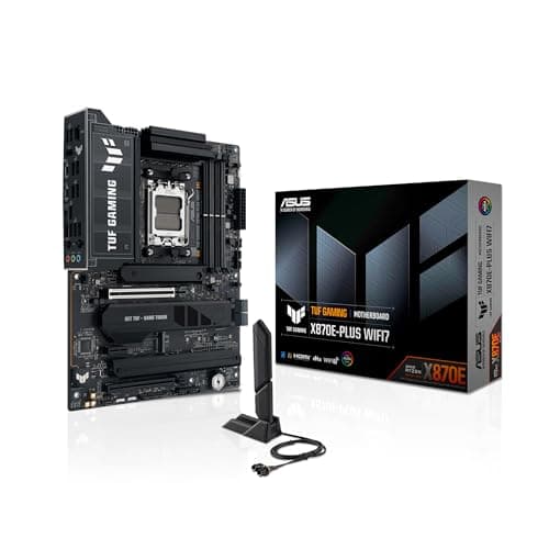 ASUS TUF GAMING X870E-PLUS WIFI7 Mainboard Sockel AMD AM5 (ATX, DDR5, PCIe 5.0, 4x M.2, WiFi 7, Aura Sync, AI Cooling II, PCIe Slot Q-Release Slim, BIOS Flashback)