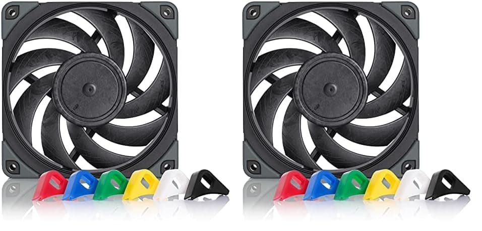 Noctua NF-A12x25 PWM chromax.black.swap, Leiser Premium Lüfter, 4-Pin, für Desktop (120mm, Schwarz) (Packung mit 2)