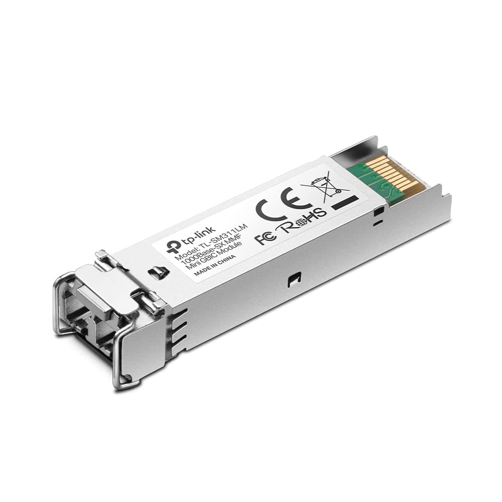 TP-Link TL-SM311LM Gigabit Multimode SFP Modul, LC-Schnittstelle, Bis 550 m Reichweite, Kompatibel mit Cisco, Meraki, Ubiquiti, Mikrotik