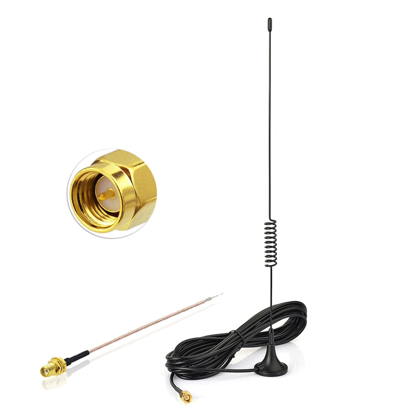 Bingfu 868 MHz LoRa Antenne 5 dBi SMA-Stecker Antenne mit Magnetfuß 2m RG174-Kabel kompatibel mit Arduino SIM868 GSM GPRS GPS-Modul Homematic CCU3 CCU2 CCU1 Funkmodul LoRa-Modul