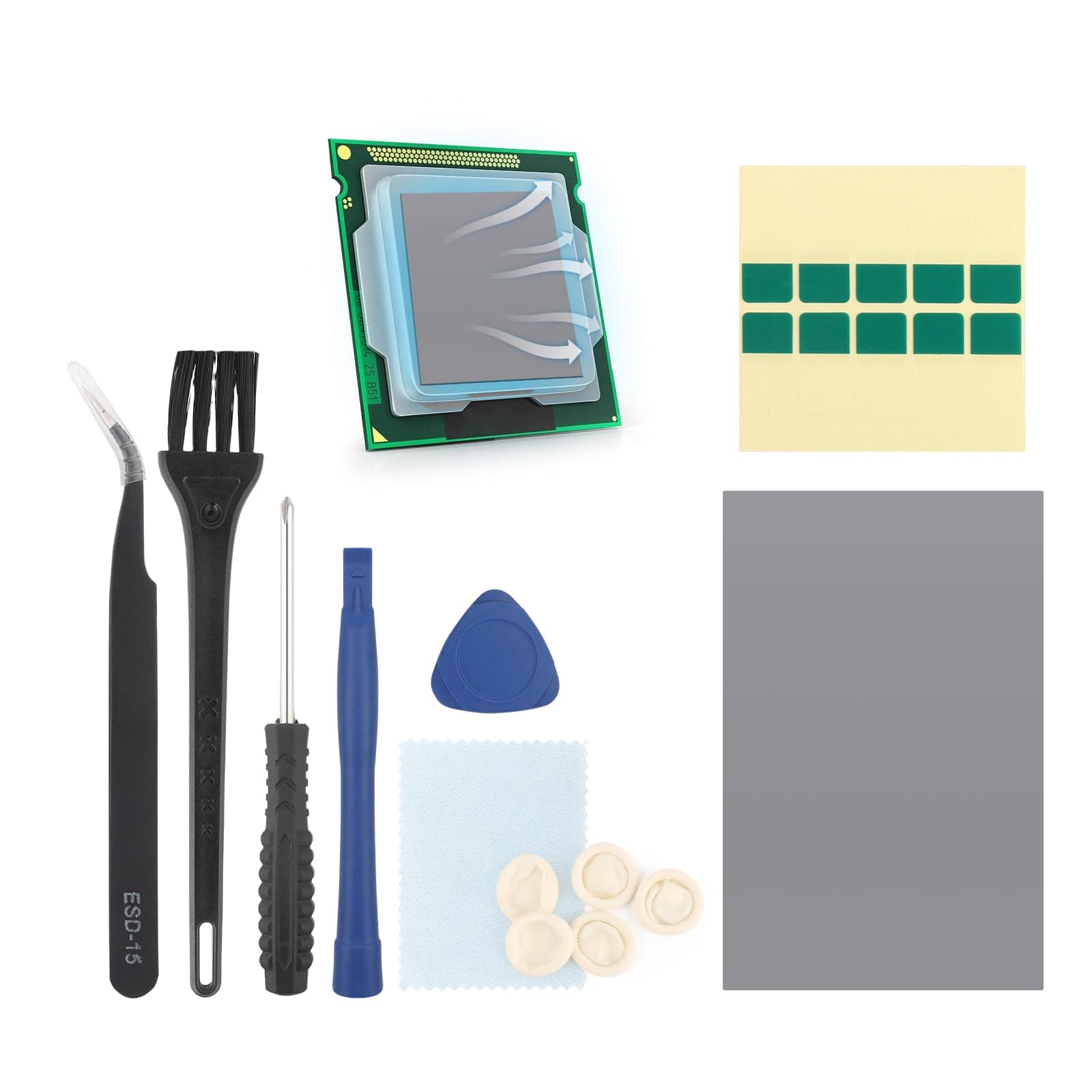 RongZy 50x31mm PTM7950 Wärmeleitpad für PS5 CPU GPU SSD Phasenwechsel Thermal Pad für Steam Deck CPU GPU SSD Hitzebeständige Kühlkörper Wärmeleitende Silikonpads Zubehör Accessories