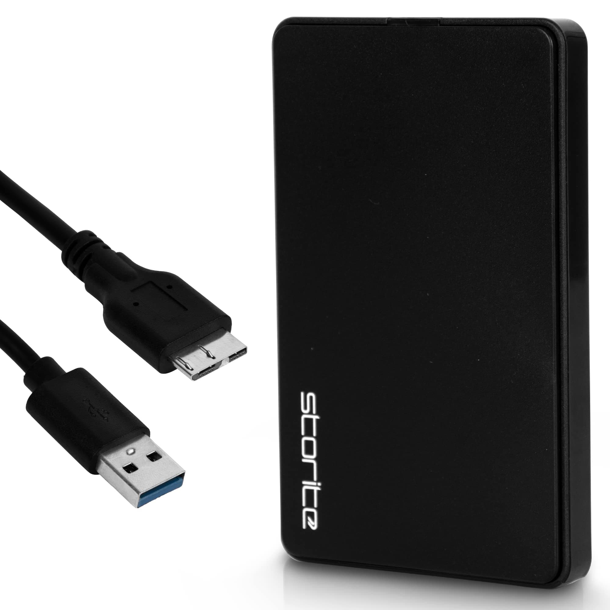 Storite 1TB Externe Festplatte, USB 3.0 Ultraschnelle HDD für Datensicherung, Speichererweiterung, tragbare Festplatte, Externe Festplatte, kompatibel mit Mac, Laptop, PC, Spielekonsole (Schwarz)