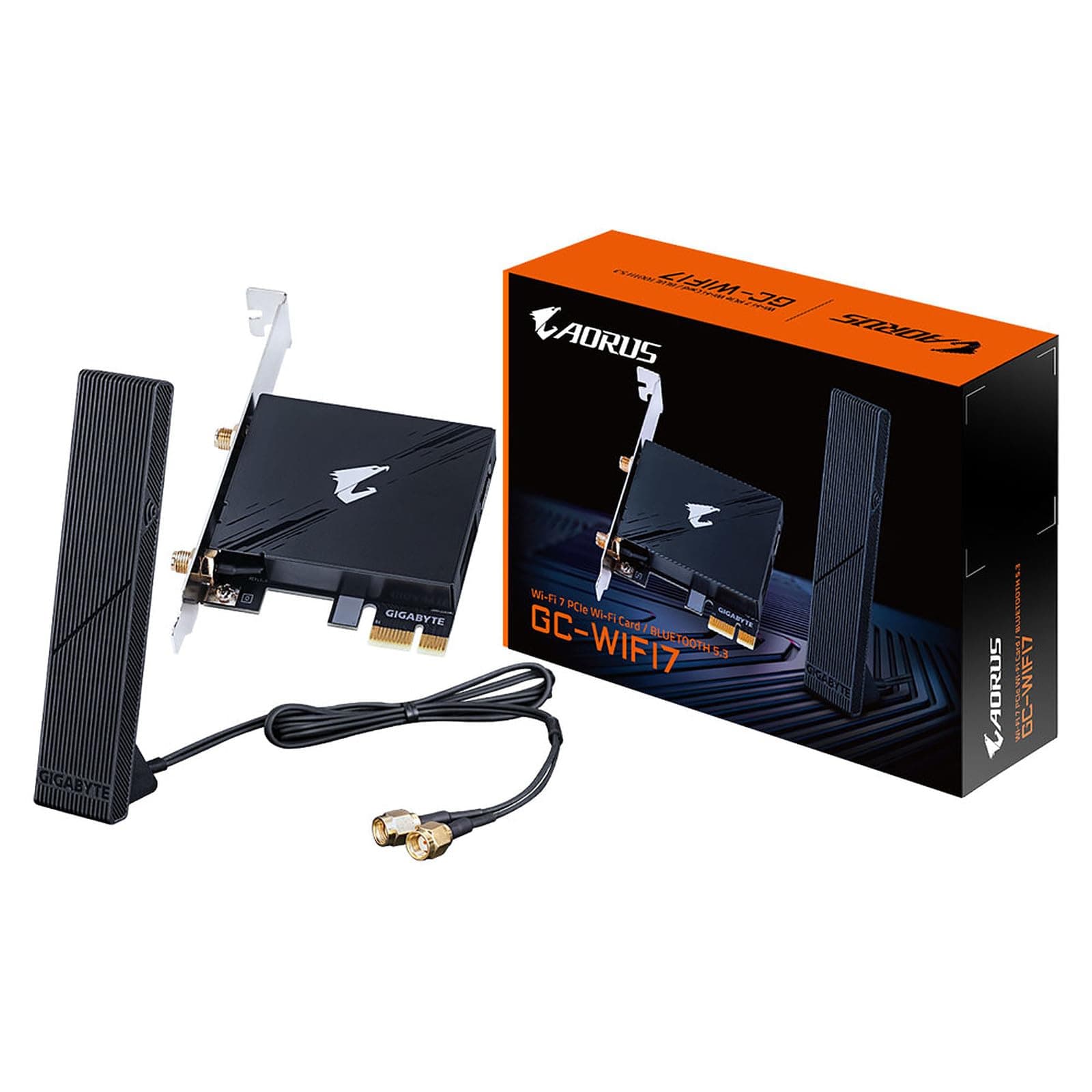 Gigabyte Aorus GC-WIFI7 Netzwerkadapter PCIe 802.11ax Bluetooth 5.3 Wi-Fi 7 Win 11