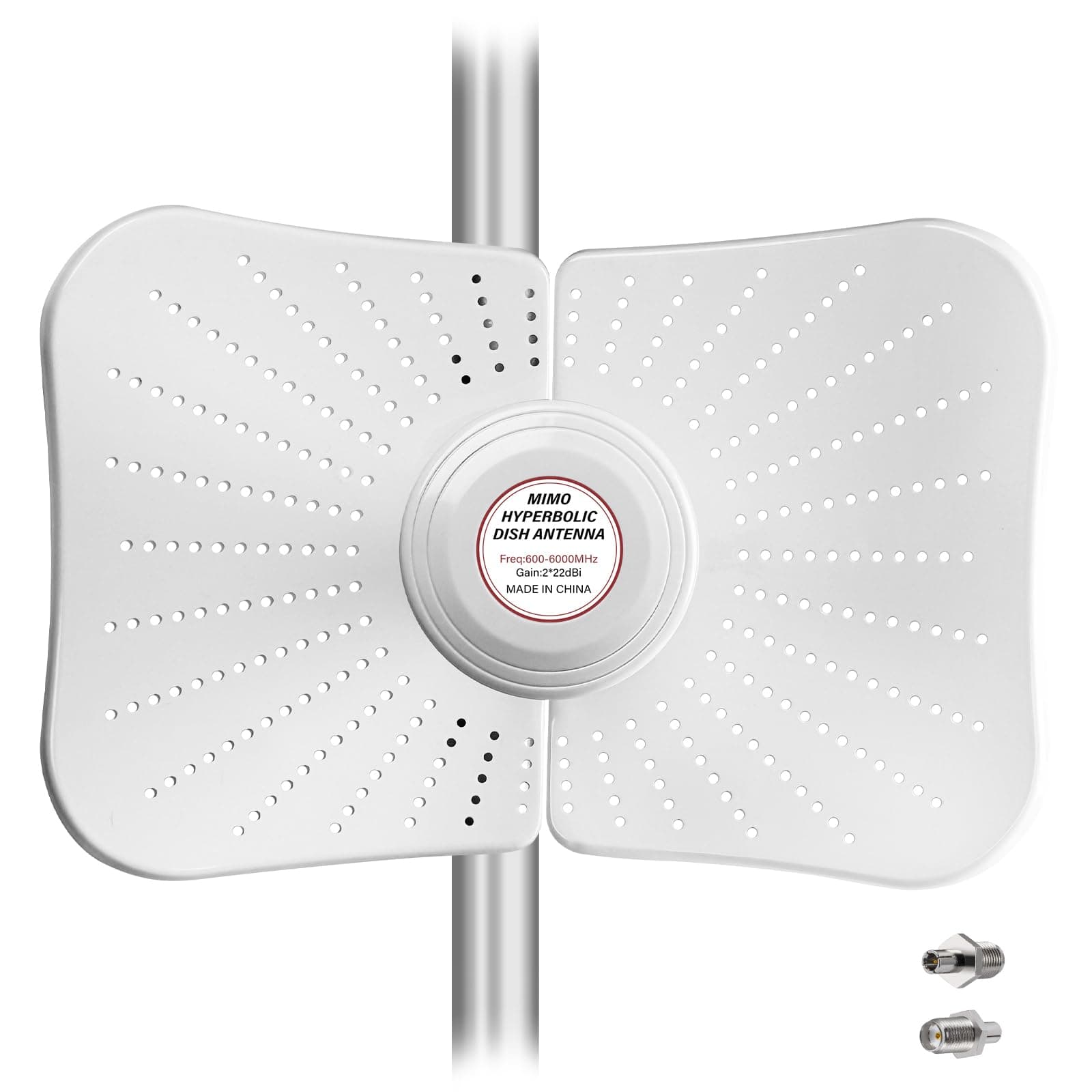 Greatzer 4G LTE 5G Antenne Outdoor Dual Band, 600-6000MHz, 22 DBI Gain, kompatibles Signal, Richtungs-MIMO Router, Externe Antenne SMA/TS9, 2 x 10M Kabel