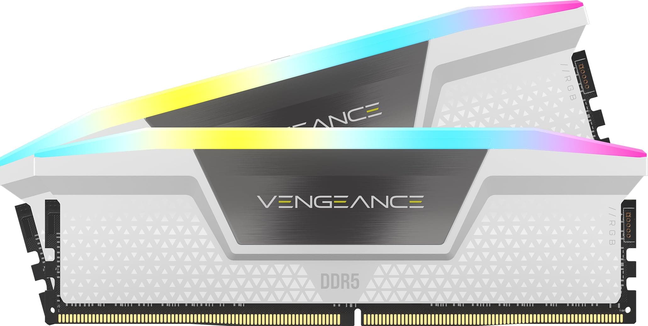 CORSAIR Vengeance RGB DDR5 RAM 32GB (2x16GB) 6000MHz CL36-44-44-96 1.4V AMD Expo & Intel XMP Desktop-Computer-Speicher - Weiß (CMH32GX5M2E6000Z36W)