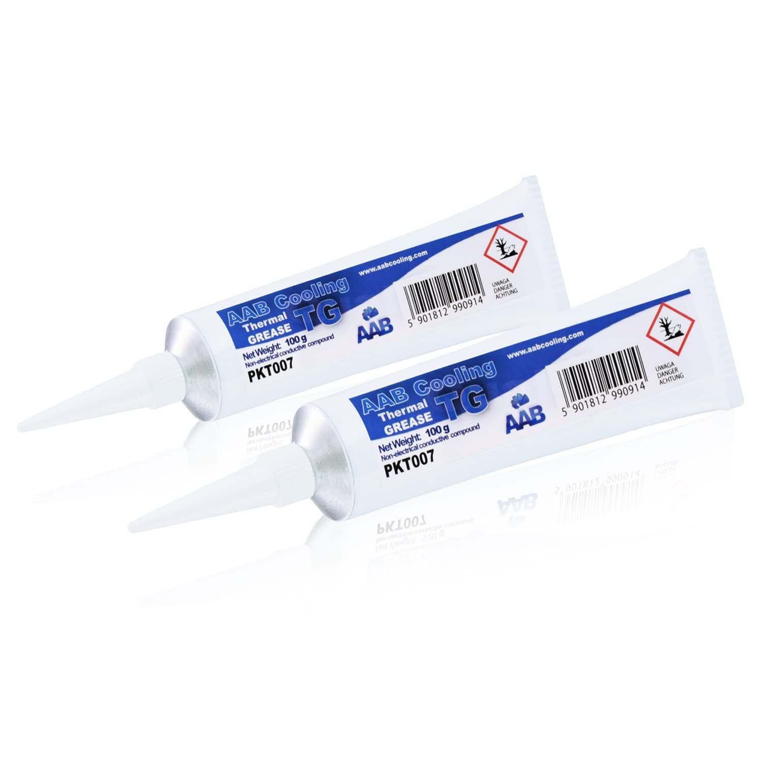 AABCOOLING Thermal Grease 100g - 1,5W/mK - 2 Stück Wärmeleitpaste Weiß - Mit Hoher Wärmeleitfähigkeit für Alle CPU-PC Kühler-Lüfter Prozessor, Wasserkühlung, Notebook Wärmeleitpad