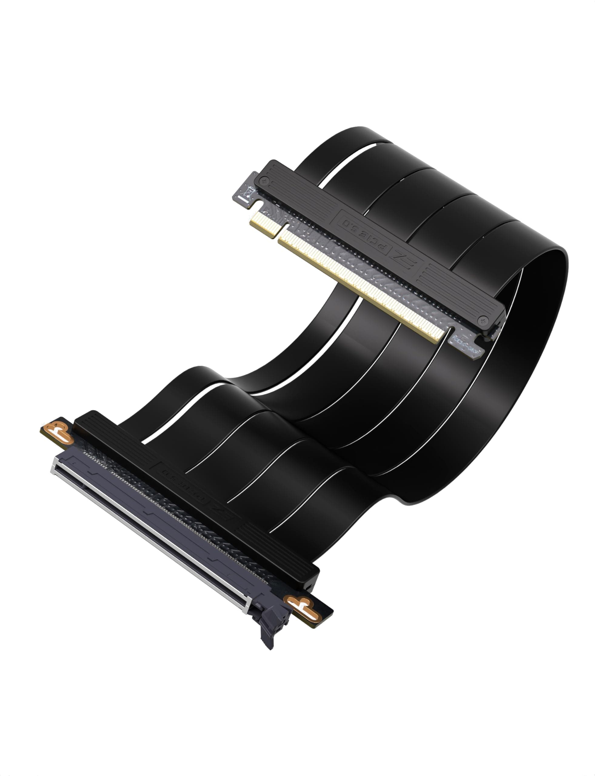 EZDIY-FAB PCIe 5.0 X16 Riser-Kabel,128 GB/s Bandbreite,für RTX 50/RTX 40,RX 9000/RX 7000 GPUs,PCIe-Erweiterungskarte, abwärtskompatibel mit 4.0/3.0,Vertikale GPU-Montage,Gerade-30cm,Schwarz