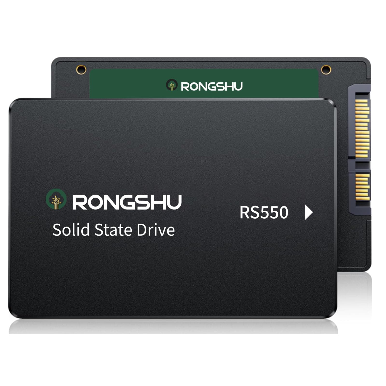 RONGSHU 2TB SATA SSD 2.5'' Interne SSD Festplatte, 2,5 Zoll SATA III 6 Gb/s, 550MB/s Lesen, 500MB/s Schreiben 3D NAND Internes SSD, Upgrade Laptop PC und Desktops Speicher und Storage (RS550)